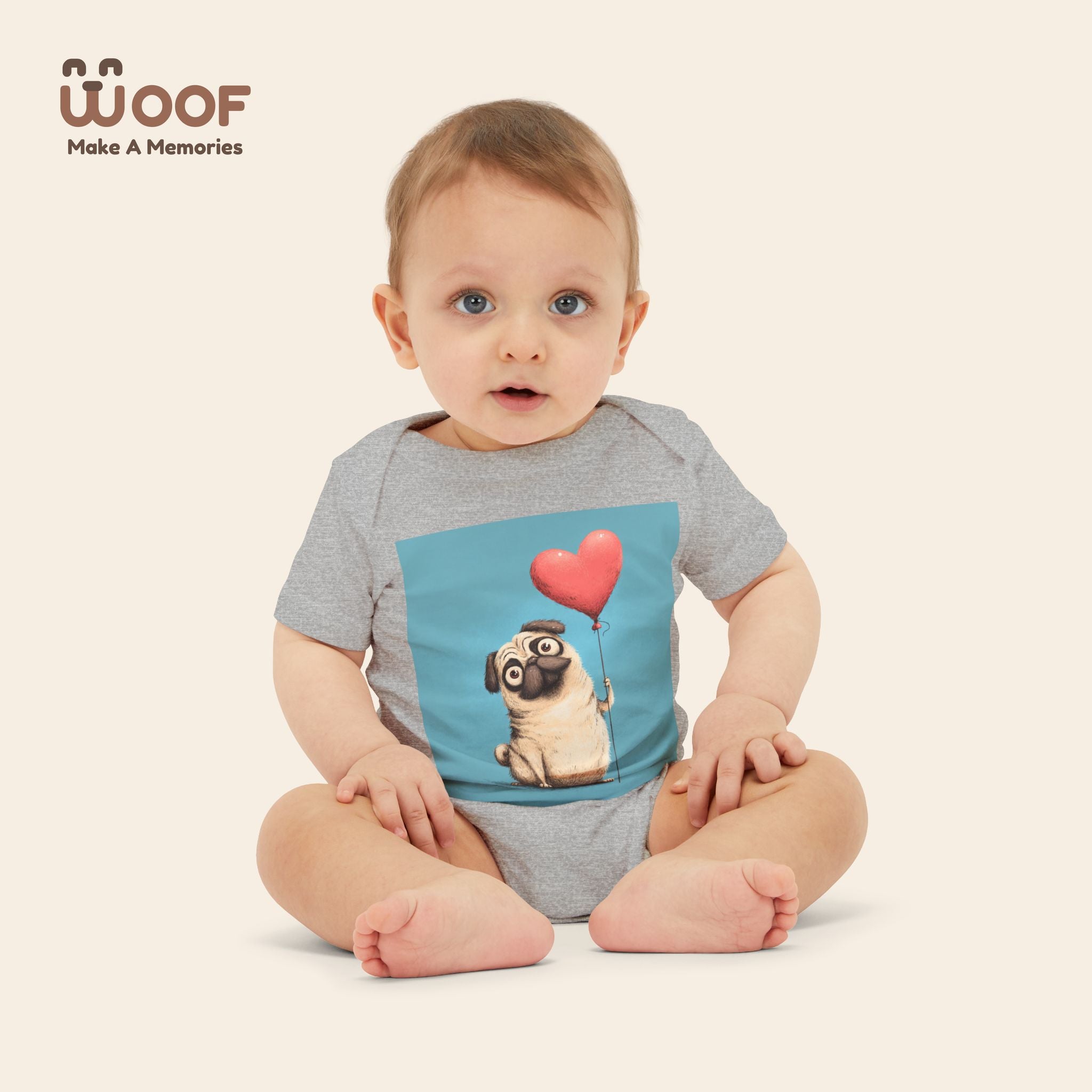Adorable Pug Love Infant One Piece, Baby Bodysuit, Cute Baby Gifts, Dog Lover Outfit, Newborn Clothes, Valentine's Day Gift
