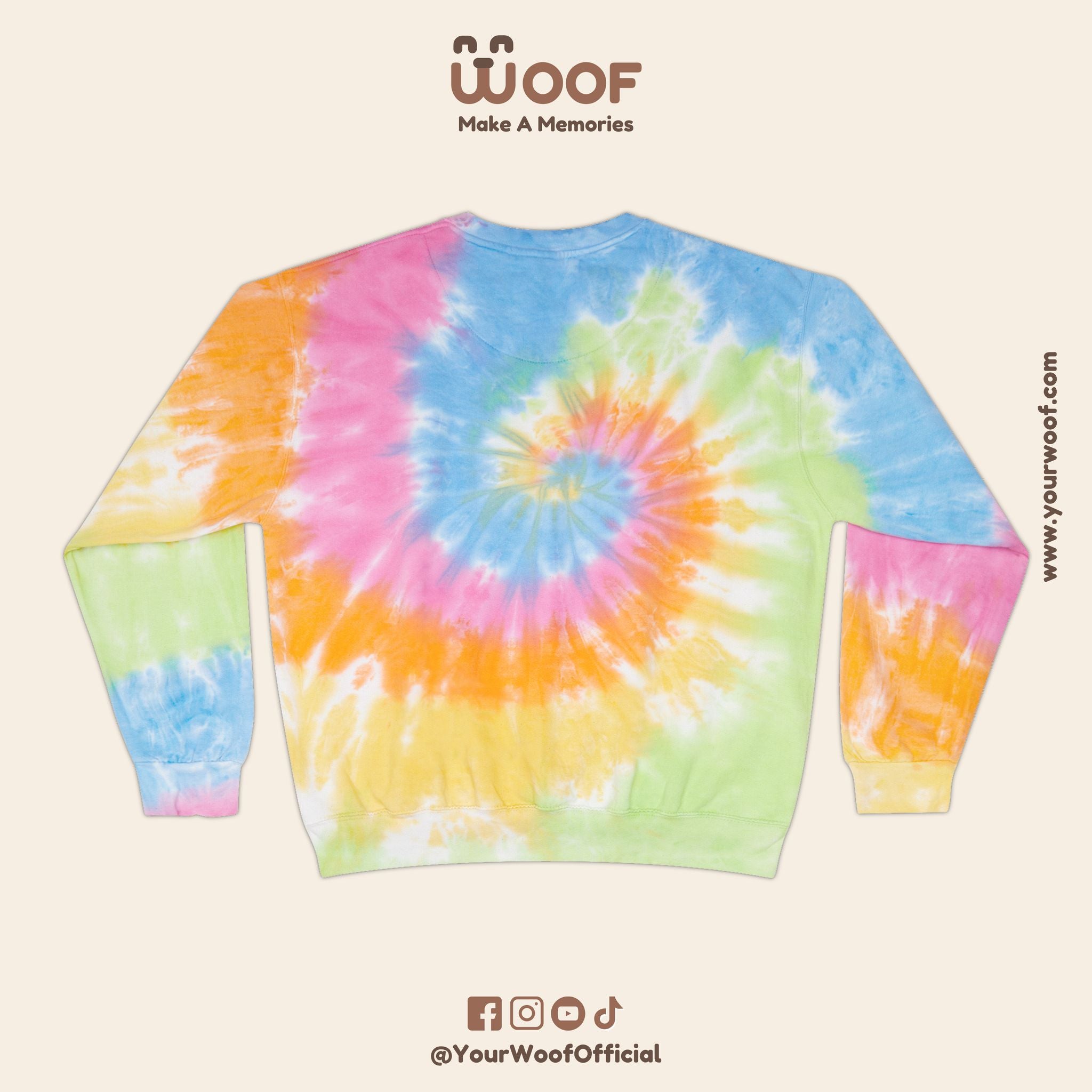 Trendy Tie-Dye Graphic Sweatshirt, Chill Unisex Pullover, Perfect Gift for Dog Lovers, Cozy Hoodie for Casual Days, Unique Dog Art Apparel
