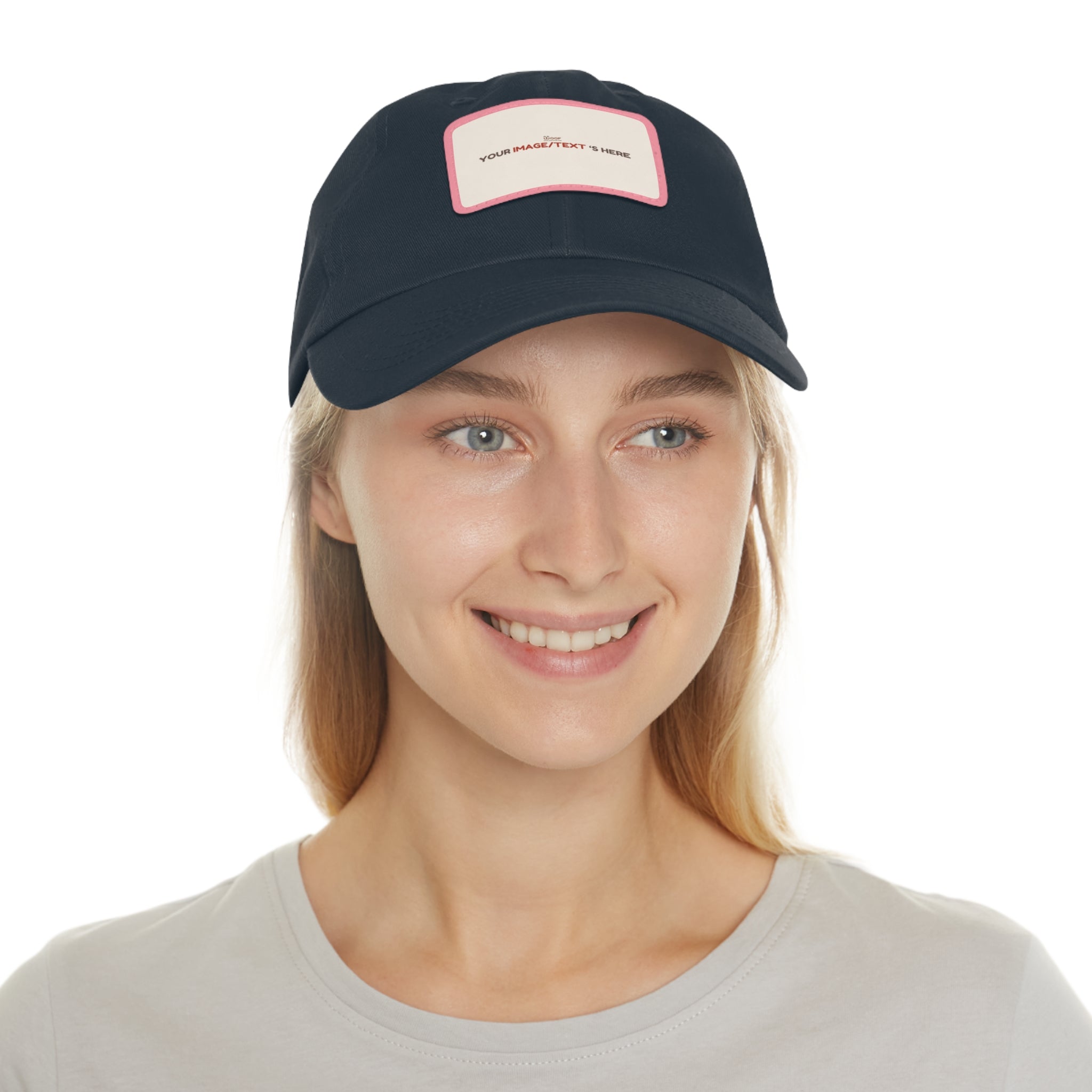 Custom Leather Patch Dad Hat, Personalized Cap, Gift for Dad, Casual Style, Outdoor Accessory, Unique Father's Day Gift