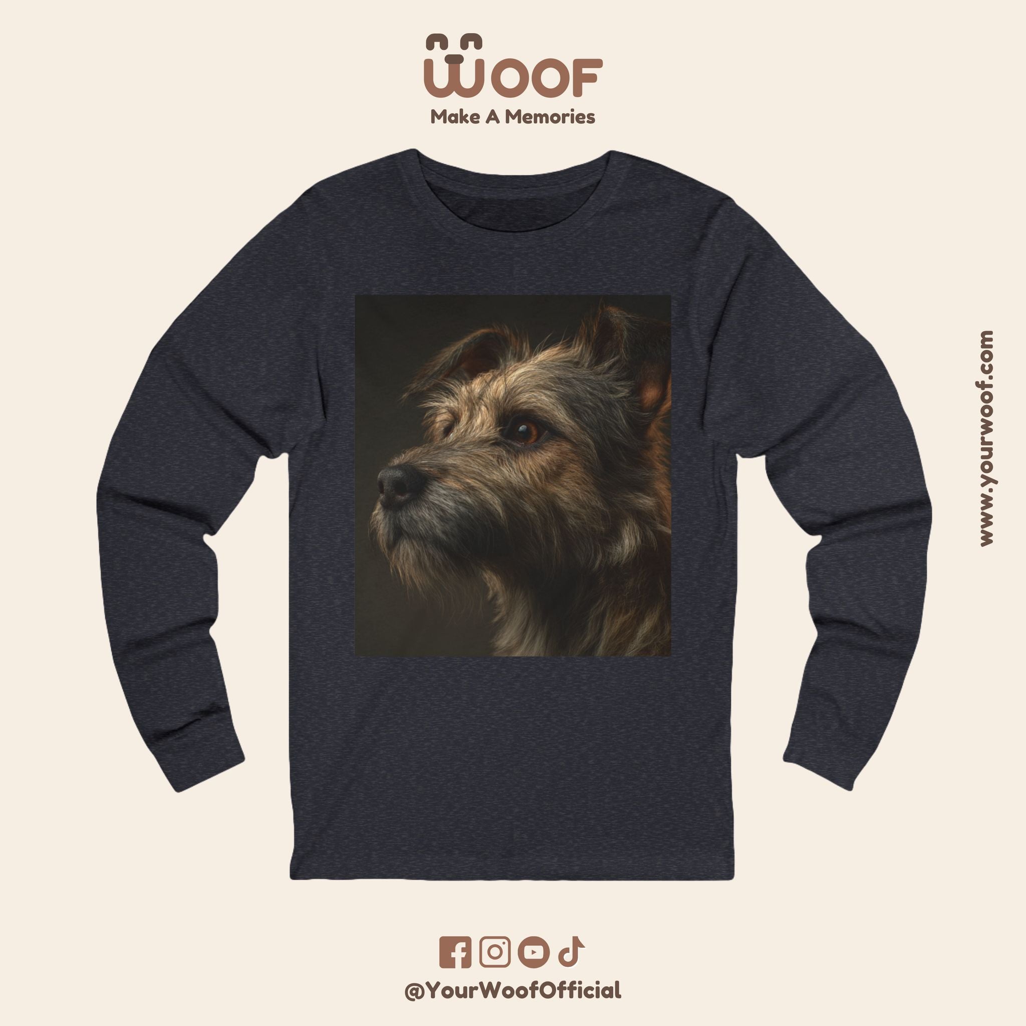 Dog Lover Long Sleeve Tee, Pet Apparel, Gift for Dog Owners, Animal Art Shirt, Casual Wear, Unique Dog Design