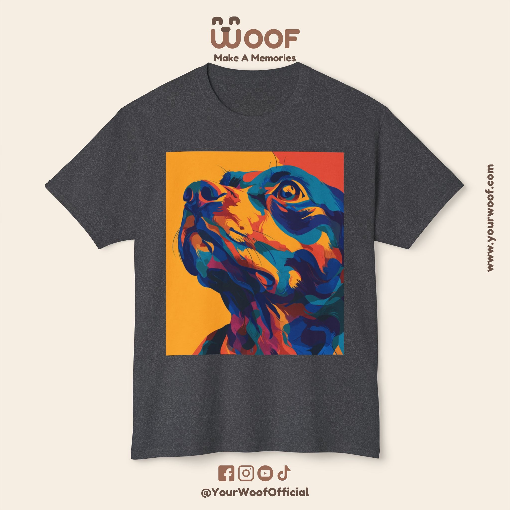 Colorful Dog Portrait T-Shirt | Pet Lover Gift, Animal Lover Apparel, Fun Dog Tee, Gift for Dog Moms, Unique Pet Merchandise