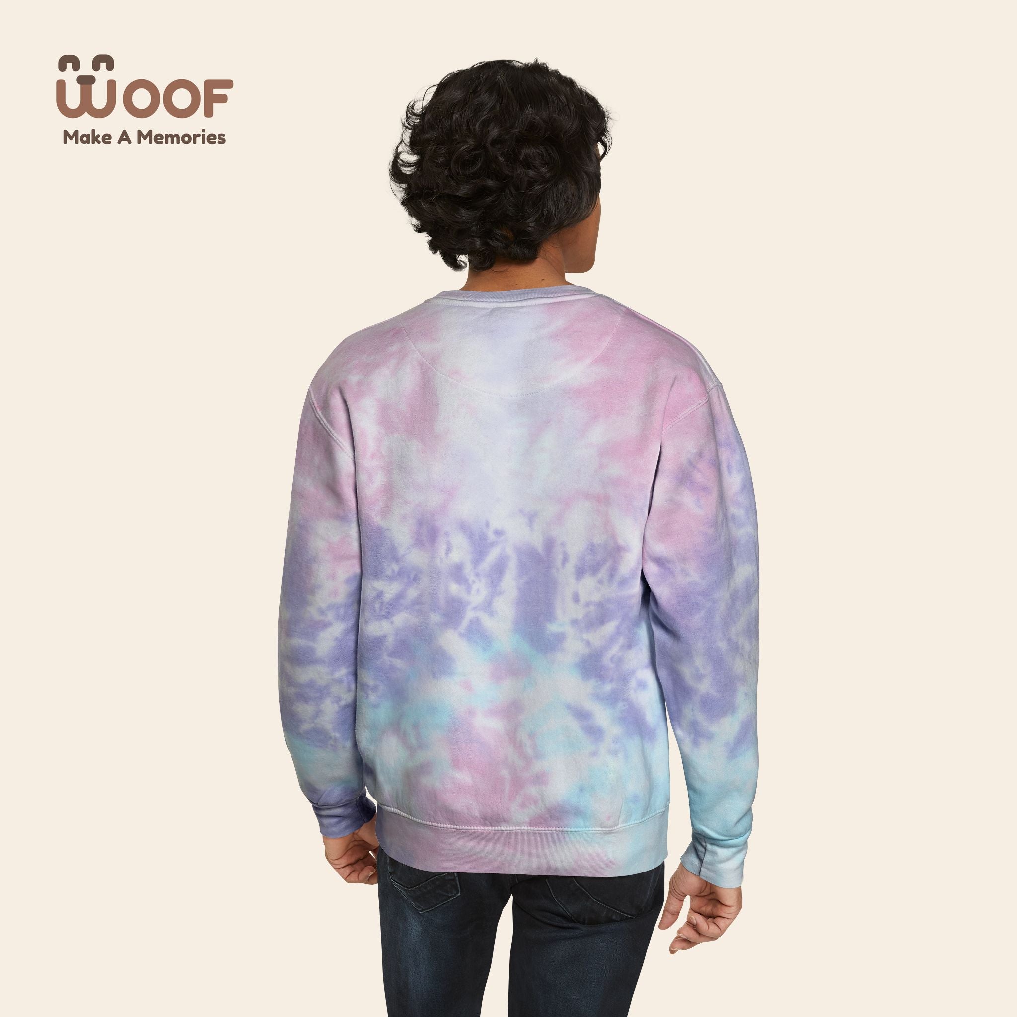 Trendy Tie-Dye Graphic Sweatshirt, Chill Unisex Pullover, Perfect Gift for Dog Lovers, Cozy Hoodie for Casual Days, Unique Dog Art Apparel