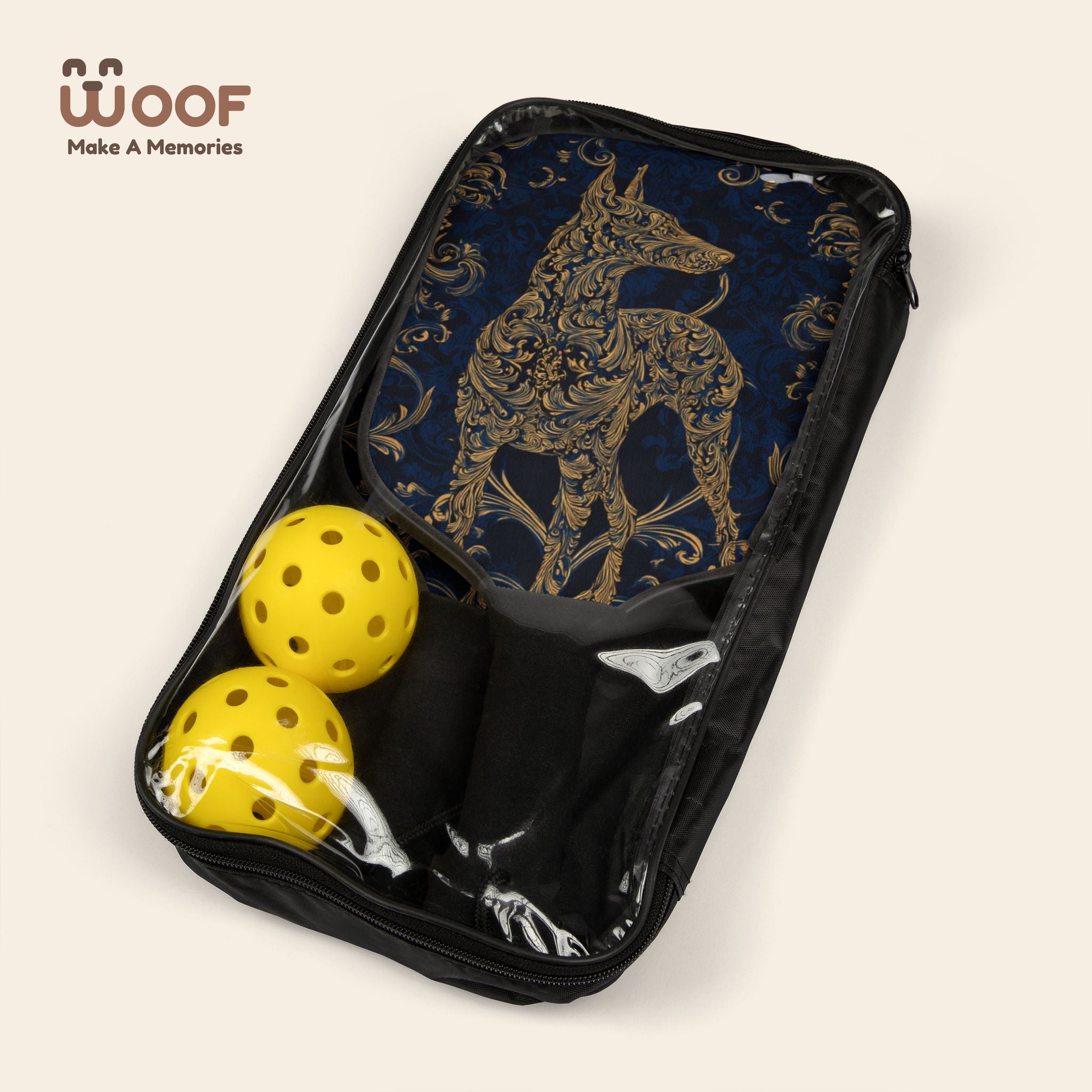 Decorative Pickleball Paddle Set - Unique Dog Design for Fun Play