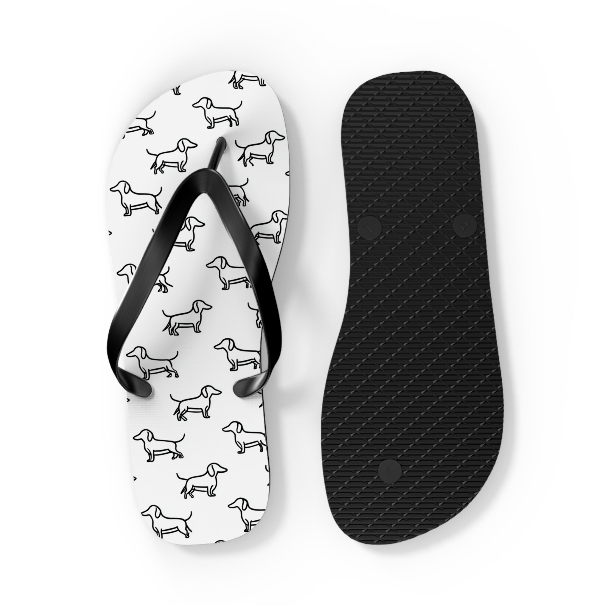 Dachshund Flip Flops, Cute Summer Sandals, Pet Lover Beachwear, Dog-Themed Footwear, Gift for Dog Owners, Casual Outdoor Slides