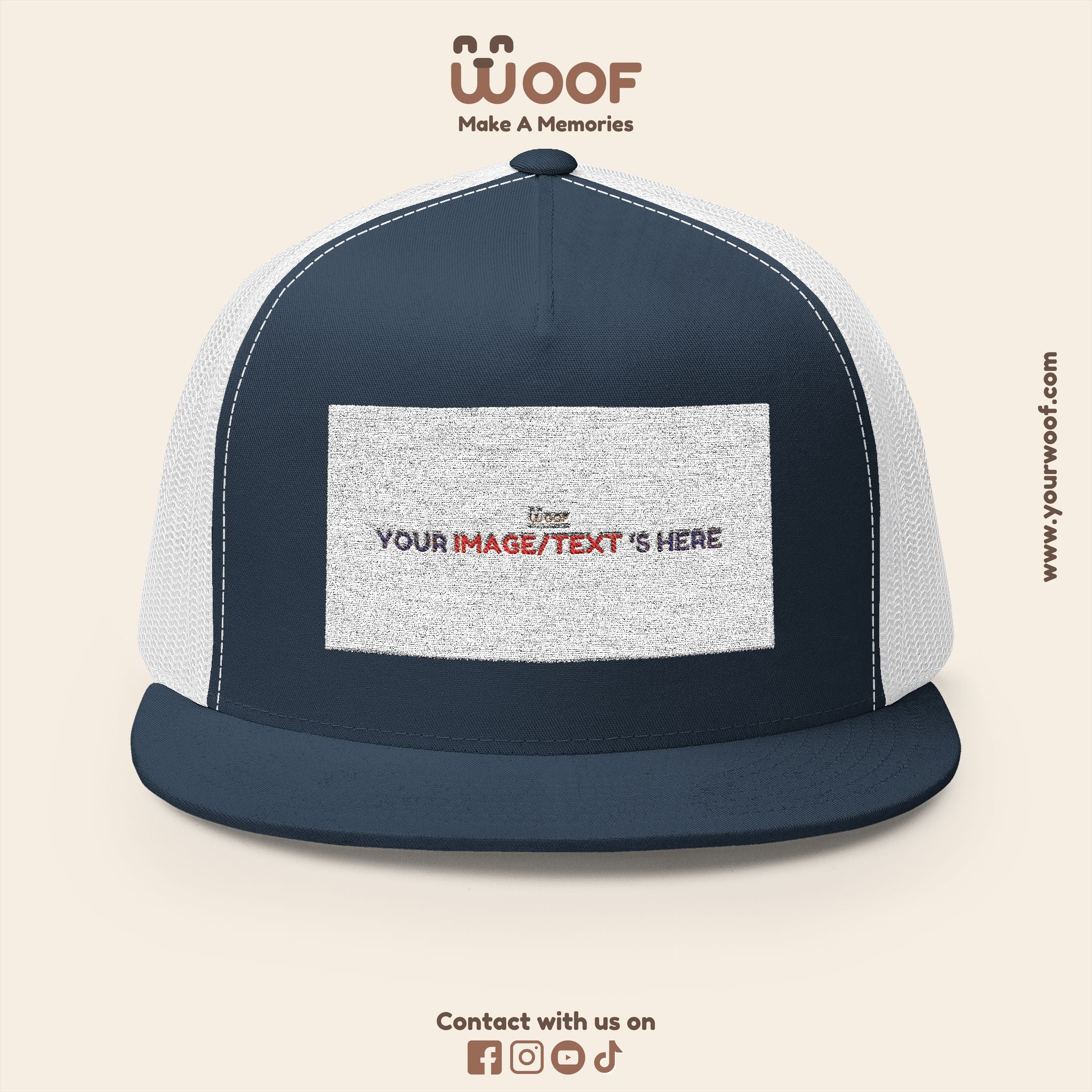 Stylish 5 Panel Trucker Cap – Custom Embroidered Hat, Perfect for Outdoor Adventures, Casual Wear, Summer Festivals, Gift Idea