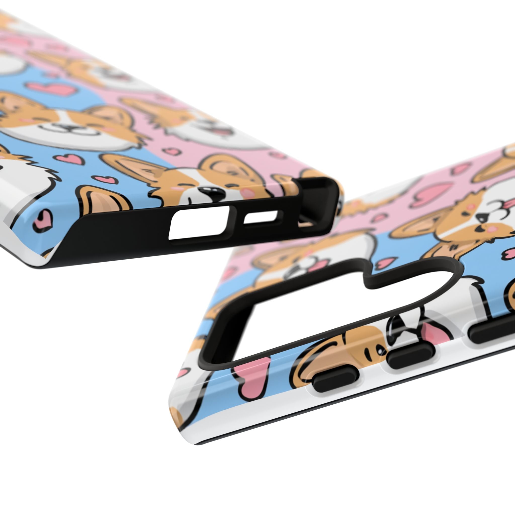 Cute Corgi Phone Case – Fun & Playful Protection with Love Hearts