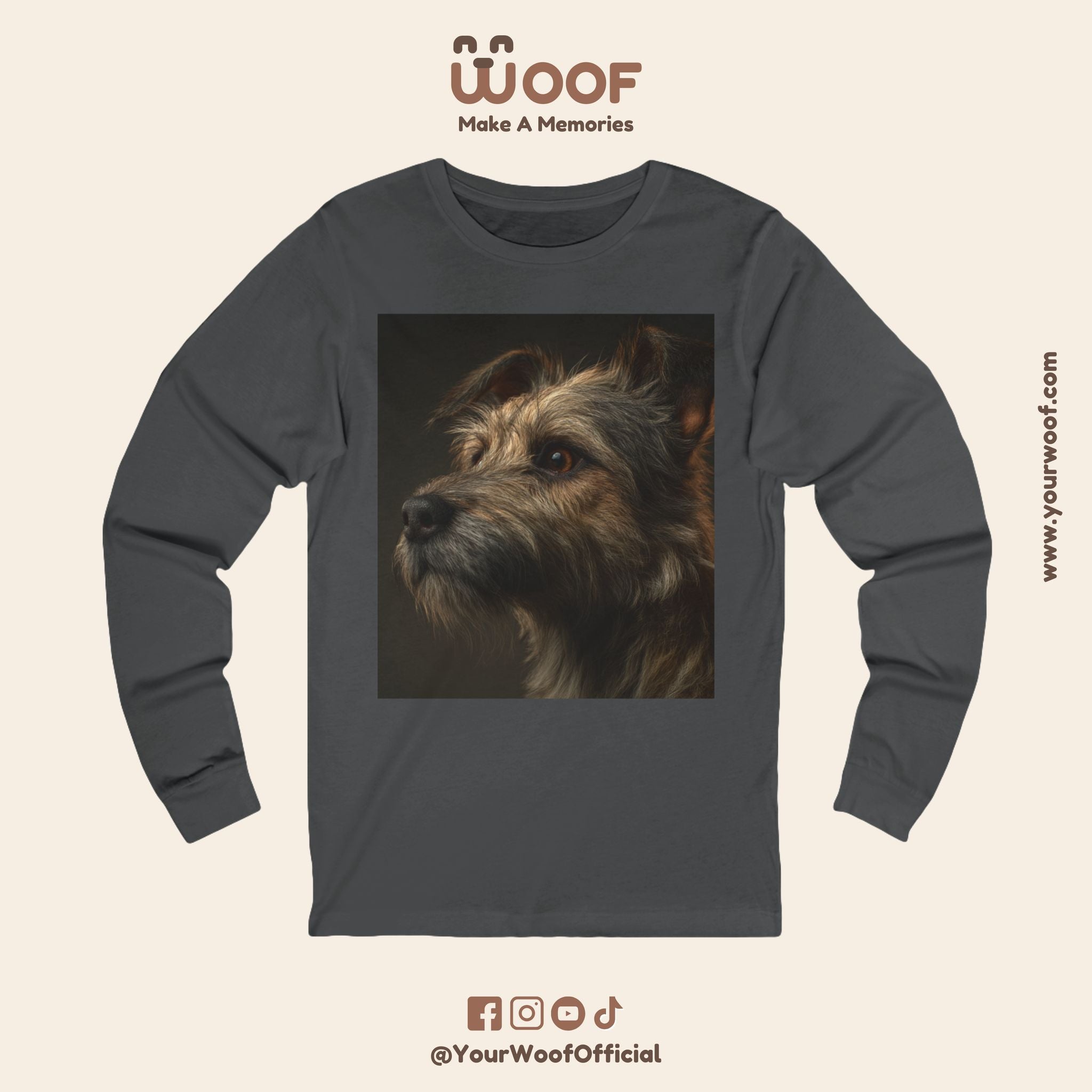 Dog Lover Long Sleeve Tee, Pet Apparel, Gift for Dog Owners, Animal Art Shirt, Casual Wear, Unique Dog Design
