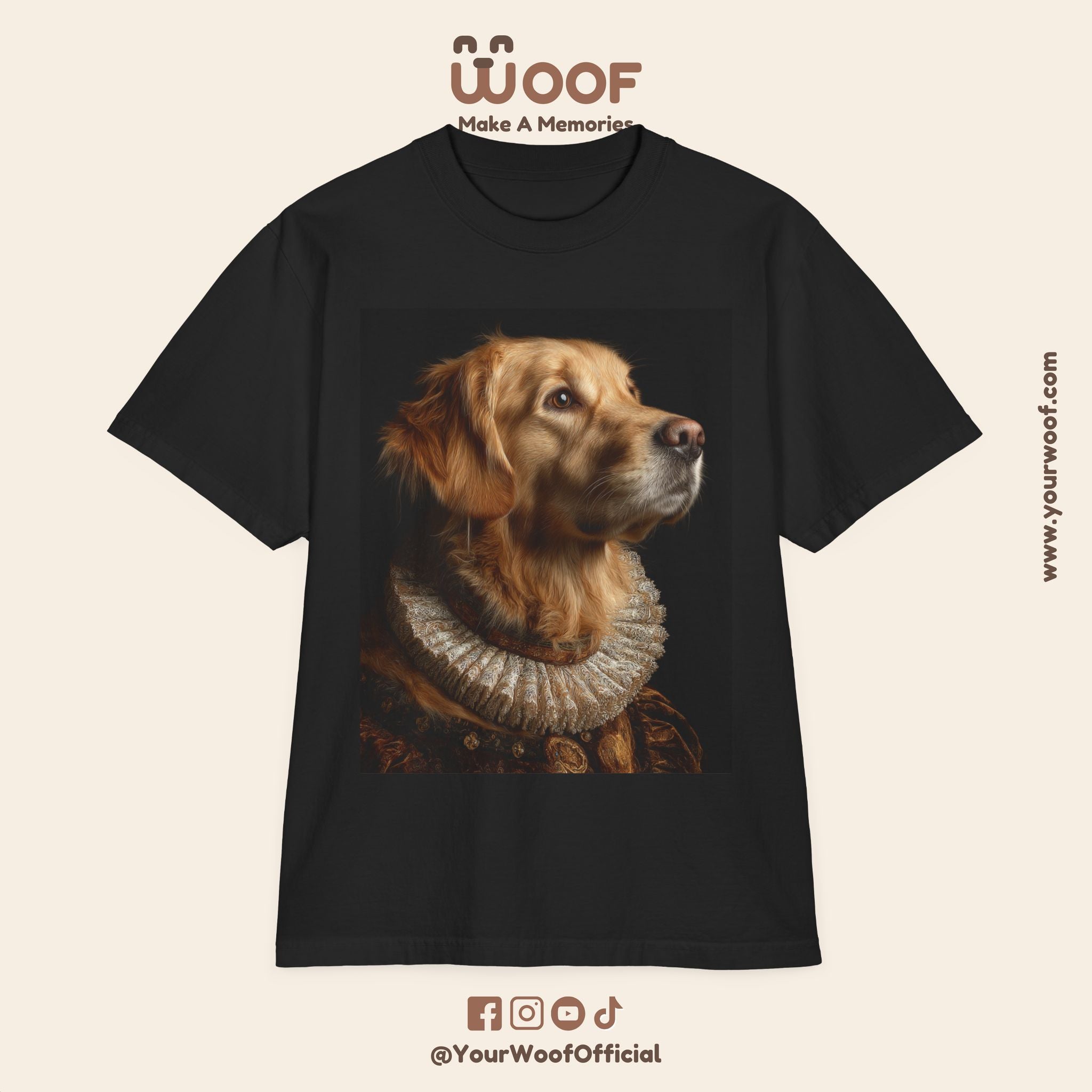 Golden Retriever Art T-Shirt - Pet Lover Gift, Dog Mom Tee, Animal Lover Apparel, Unique Dog Shirt, Unisex Casual Top