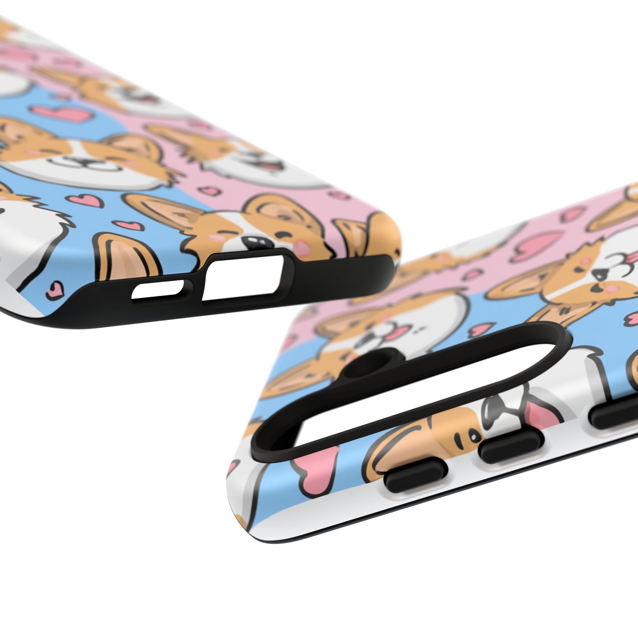 Cute Corgi Phone Case – Fun & Playful Protection with Love Hearts