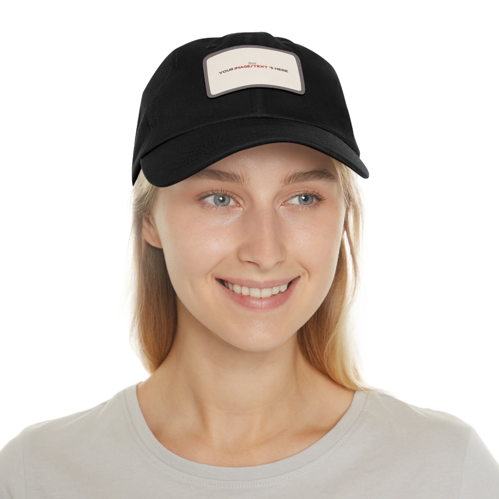 Custom Leather Patch Dad Hat, Personalized Cap, Gift for Dad, Casual Style, Outdoor Accessory, Unique Father's Day Gift