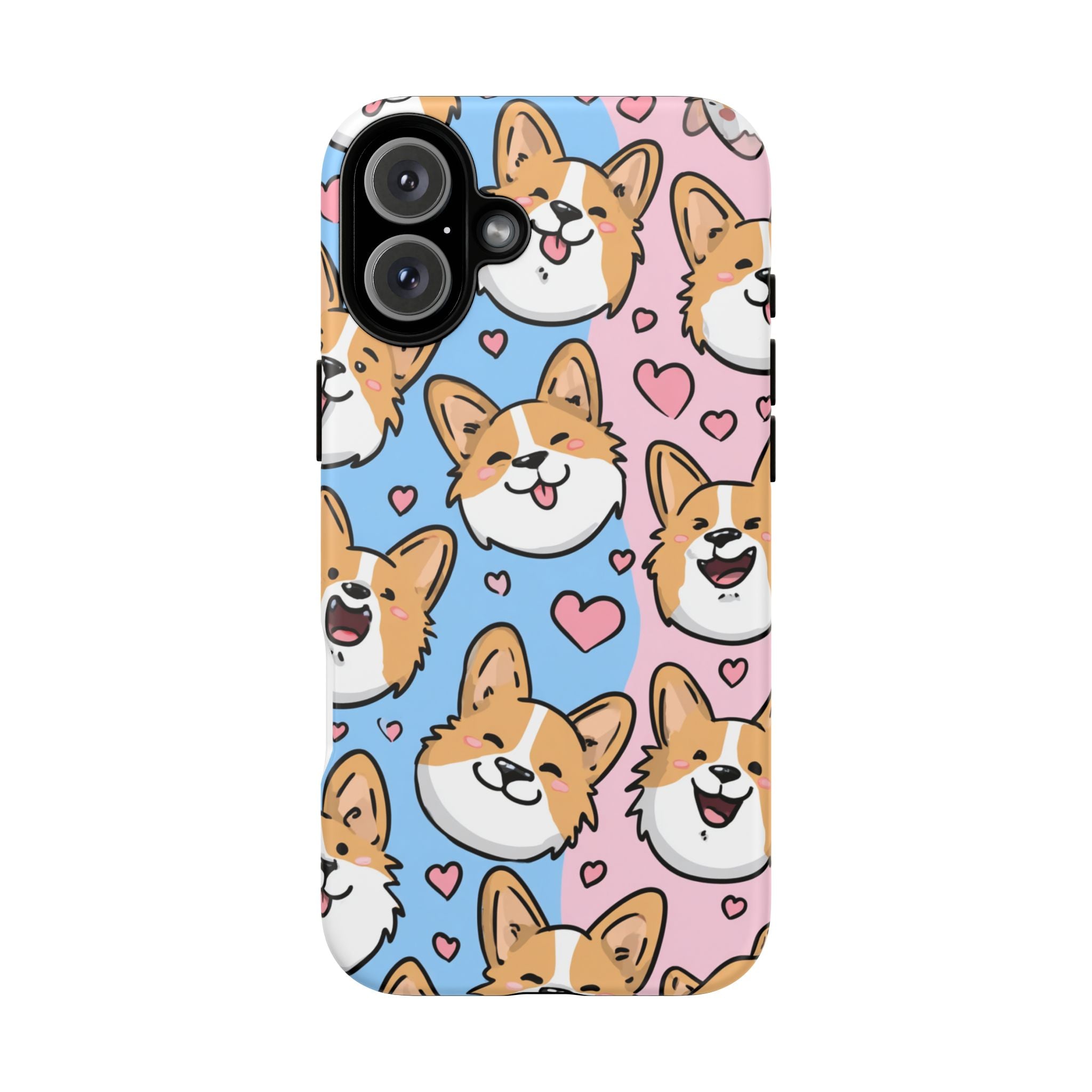Cute Corgi Phone Case – Fun & Playful Protection with Love Hearts