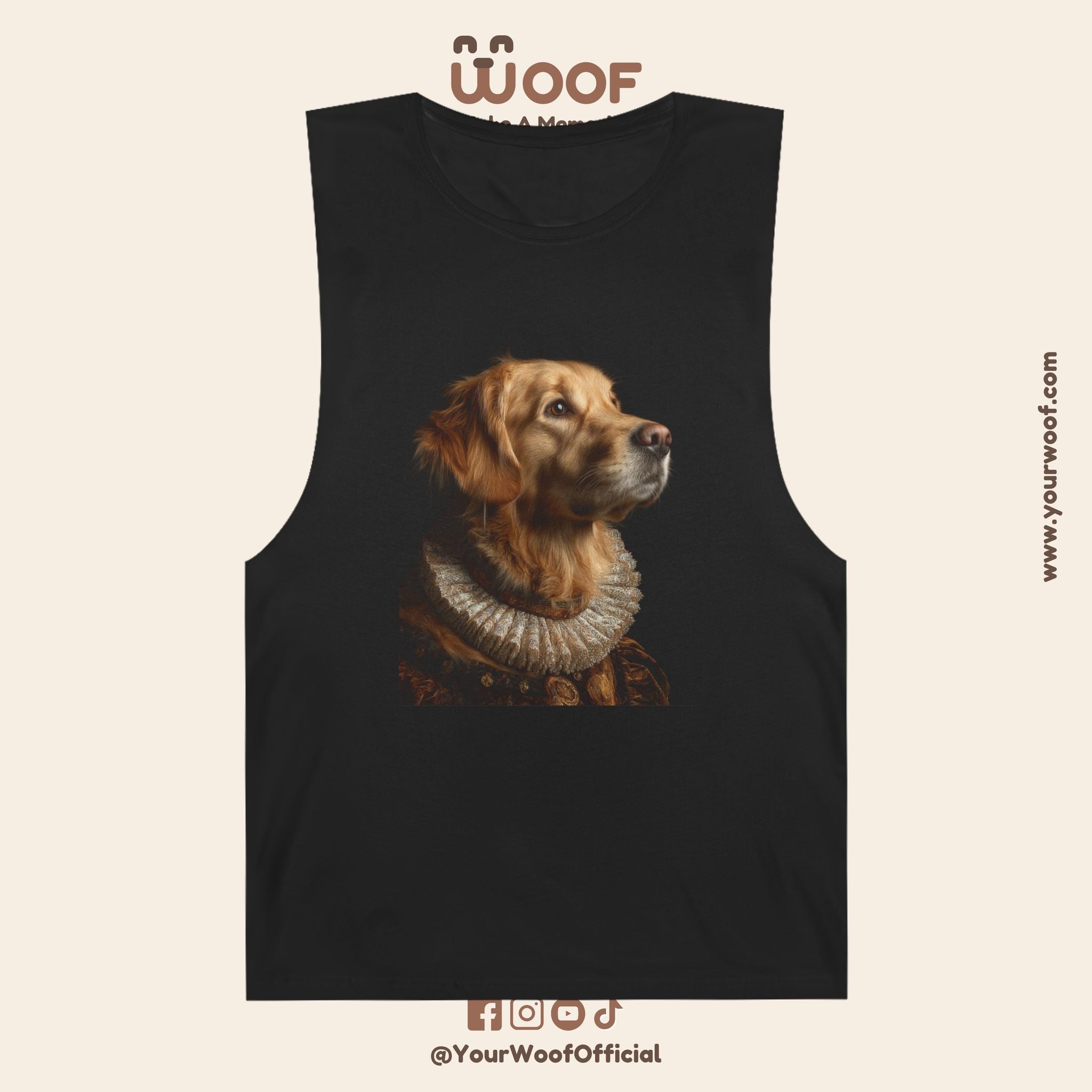 Golden Retriever Portrait Tank Top, Dog Lover Gift, Pet Memorial Tee, Animal Art Apparel, Unique Dog Owner Shirt