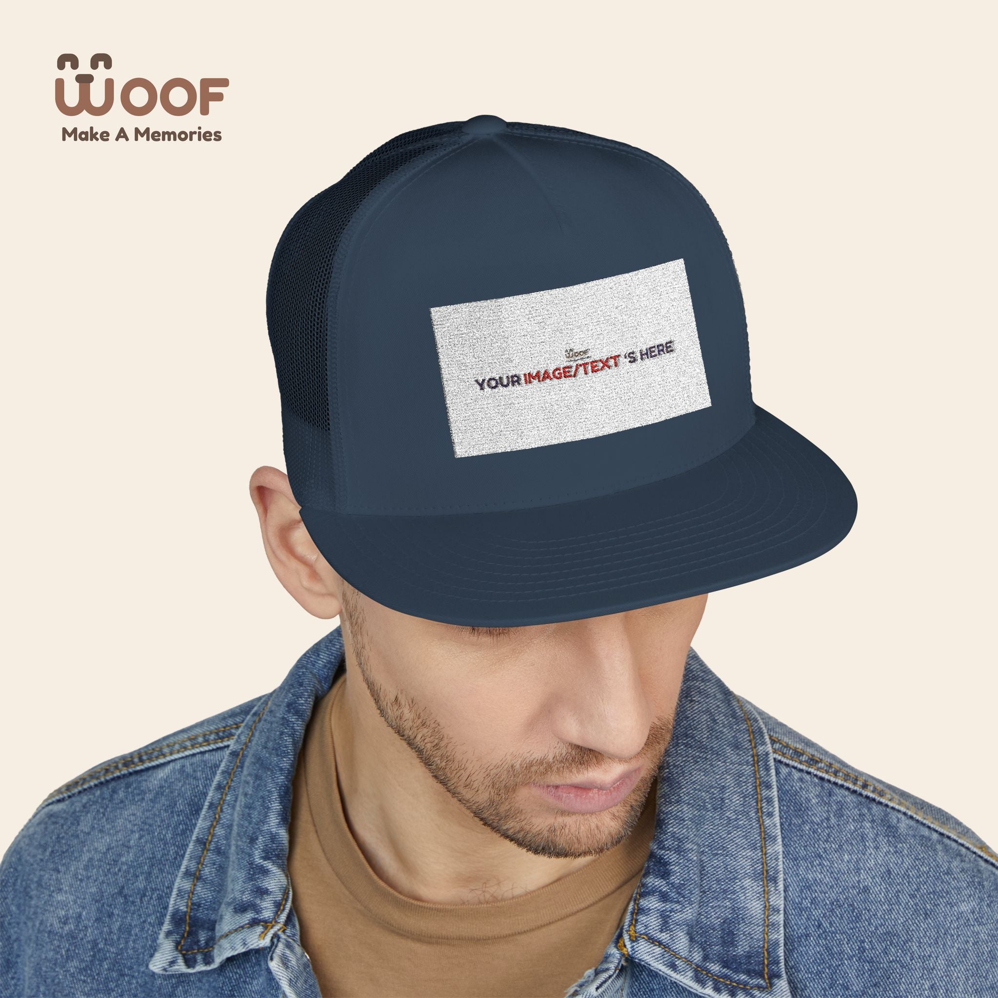 Stylish 5 Panel Trucker Cap – Custom Embroidered Hat, Perfect for Outdoor Adventures, Casual Wear, Summer Festivals, Gift Idea