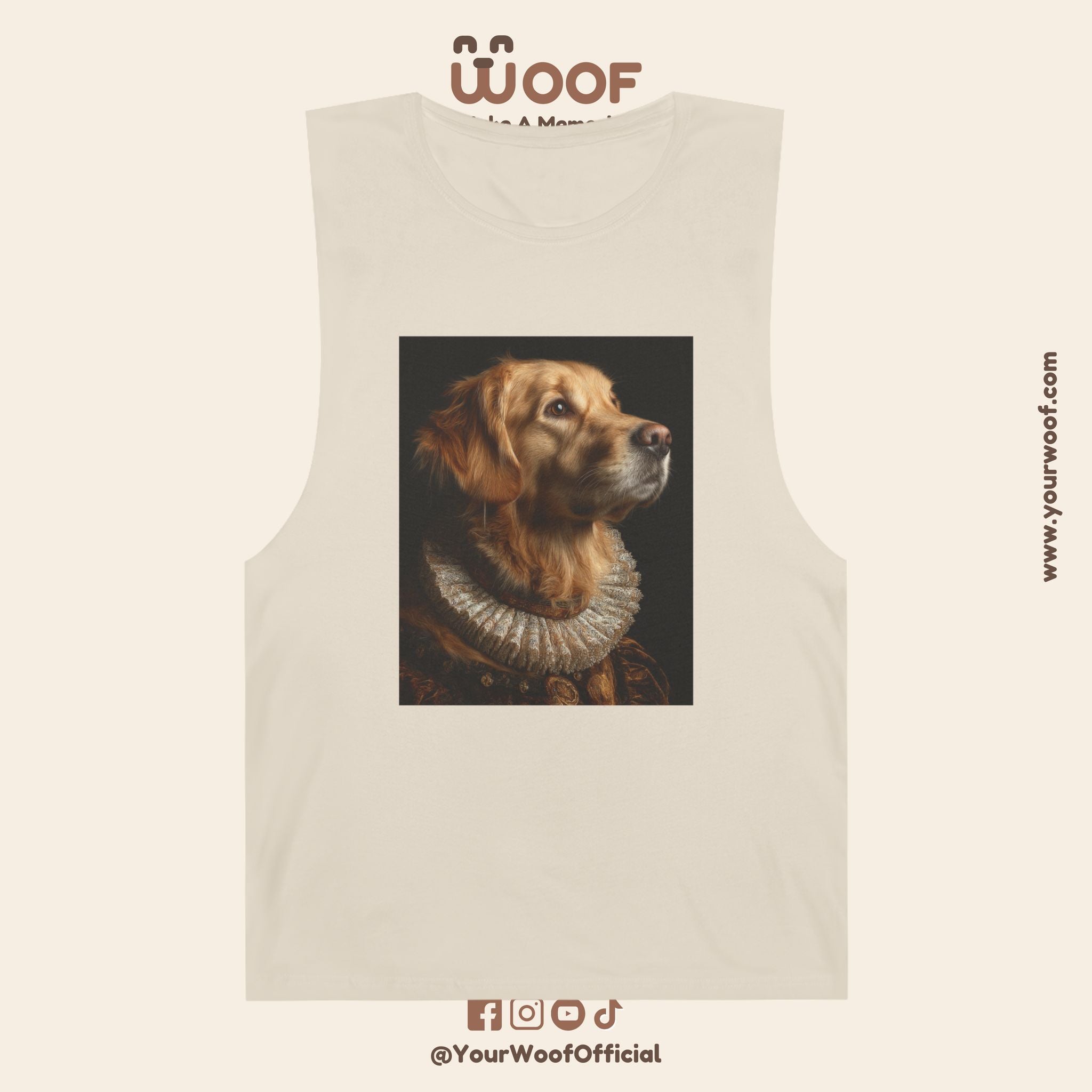 Golden Retriever Portrait Tank Top, Dog Lover Gift, Pet Memorial Tee, Animal Art Apparel, Unique Dog Owner Shirt