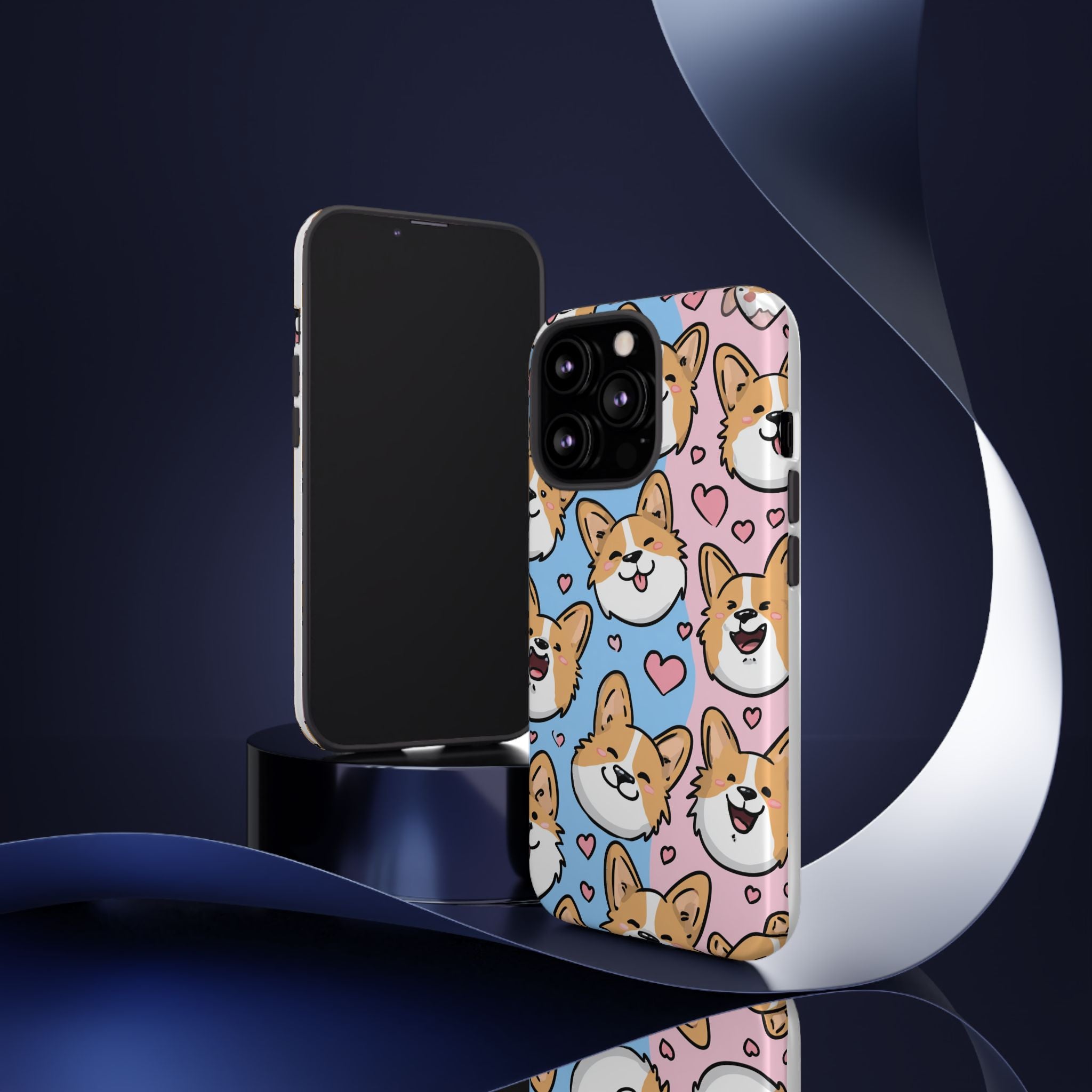 Cute Corgi Phone Case – Fun & Playful Protection with Love Hearts