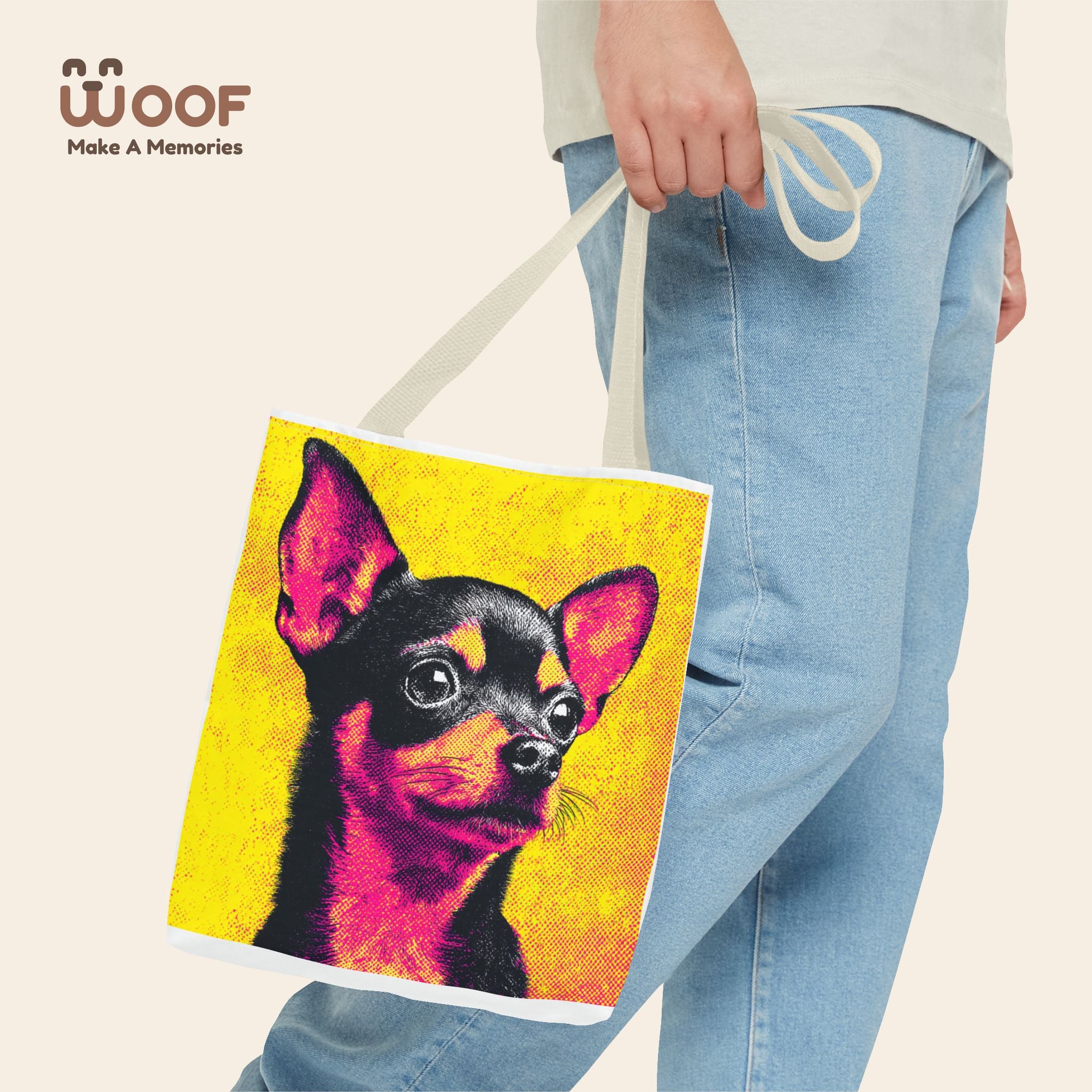 Vibrant Chihuahua Tote Bag - Colorful Pet Lover's Accessory