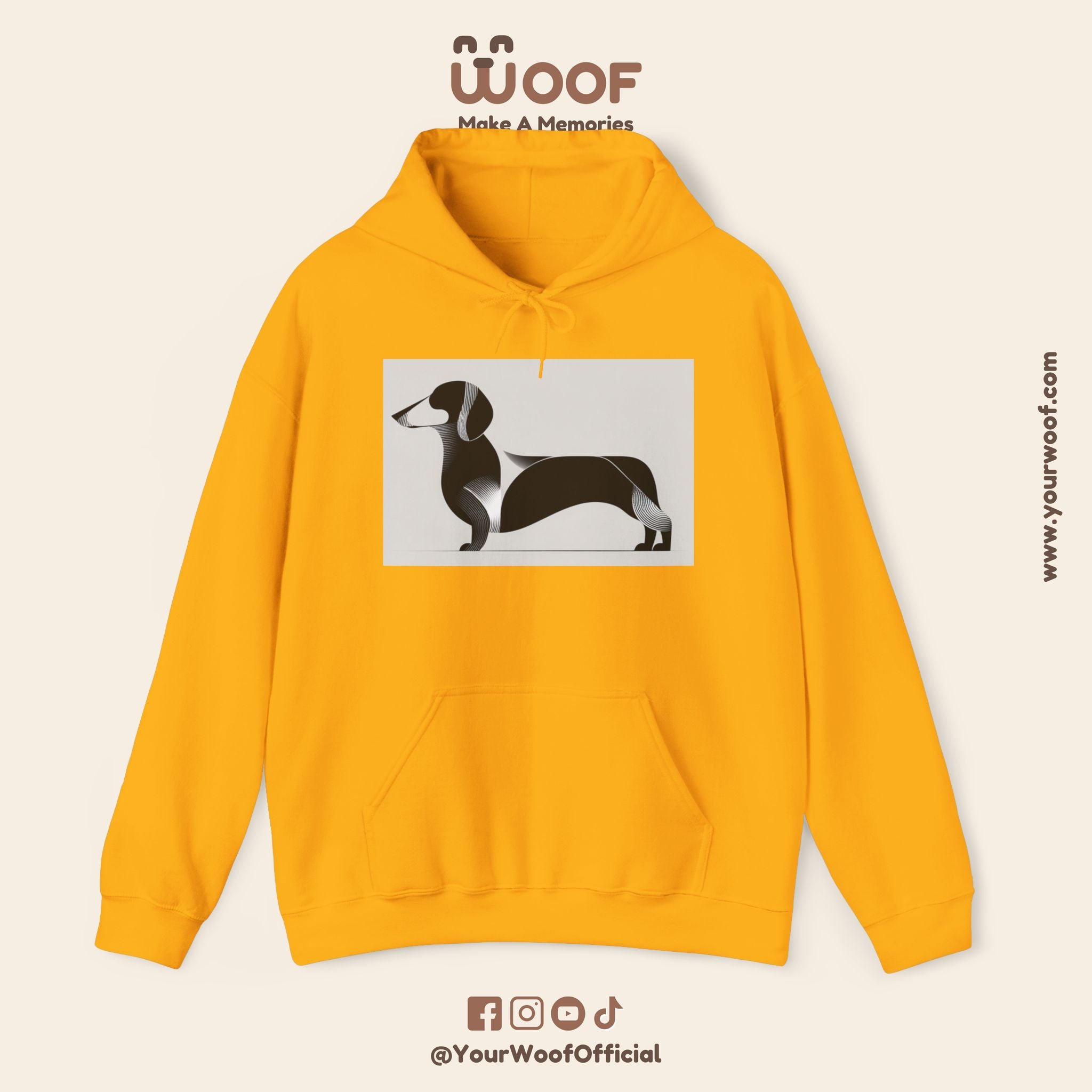 Dachshund Love Unisex Hoodie - Cozy Dog Lover Sweatshirt