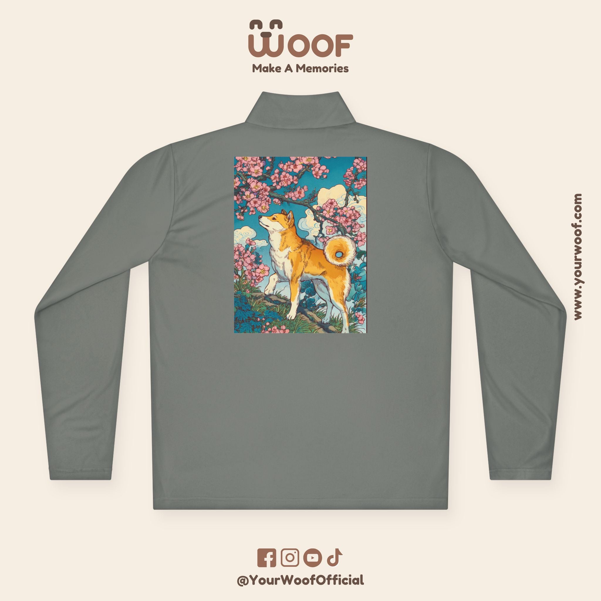 Stylish Unisex Quarter-Zip Pullover with Dog and Floral Design, Perfect for Casual Wear, Outdoor Adventures, Gift Idea, Spring [...]