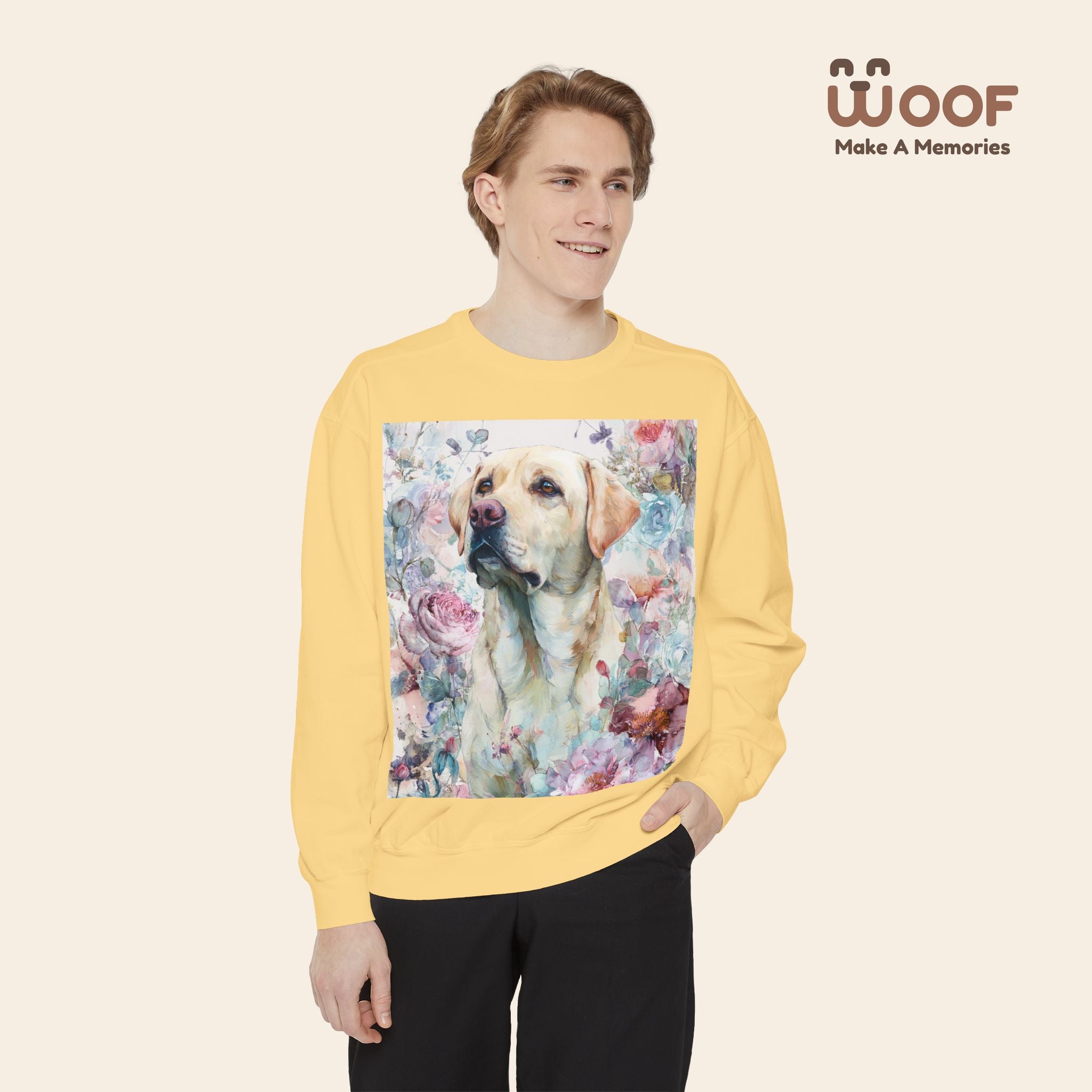 Floral Labrador Sweatshirt for Dog Lovers
