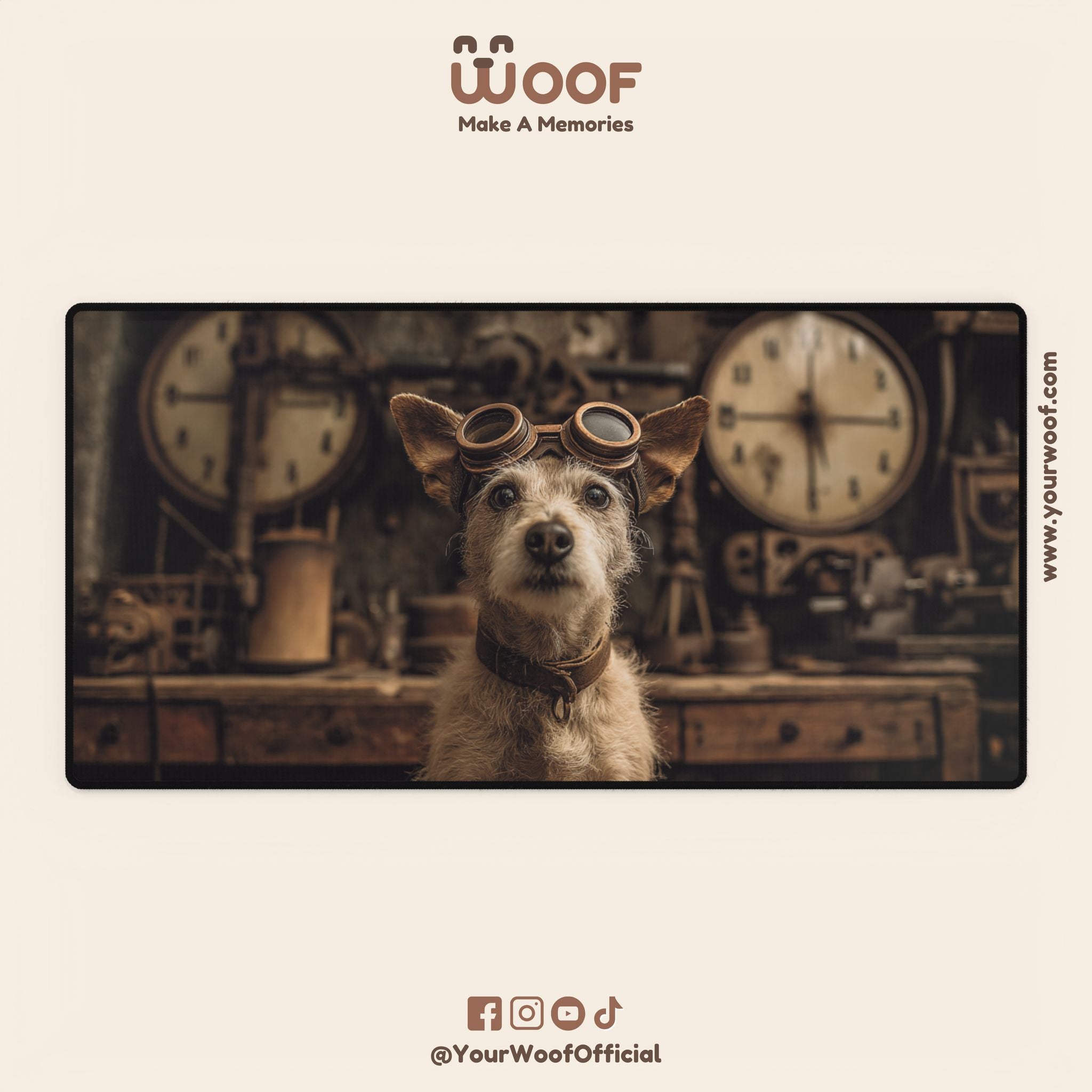 Whimsical Dog-Themed Desk Mat, Pet Lovers Gift, Home Office Decor, Cute Animal Accessories, Unique Desktop Mat