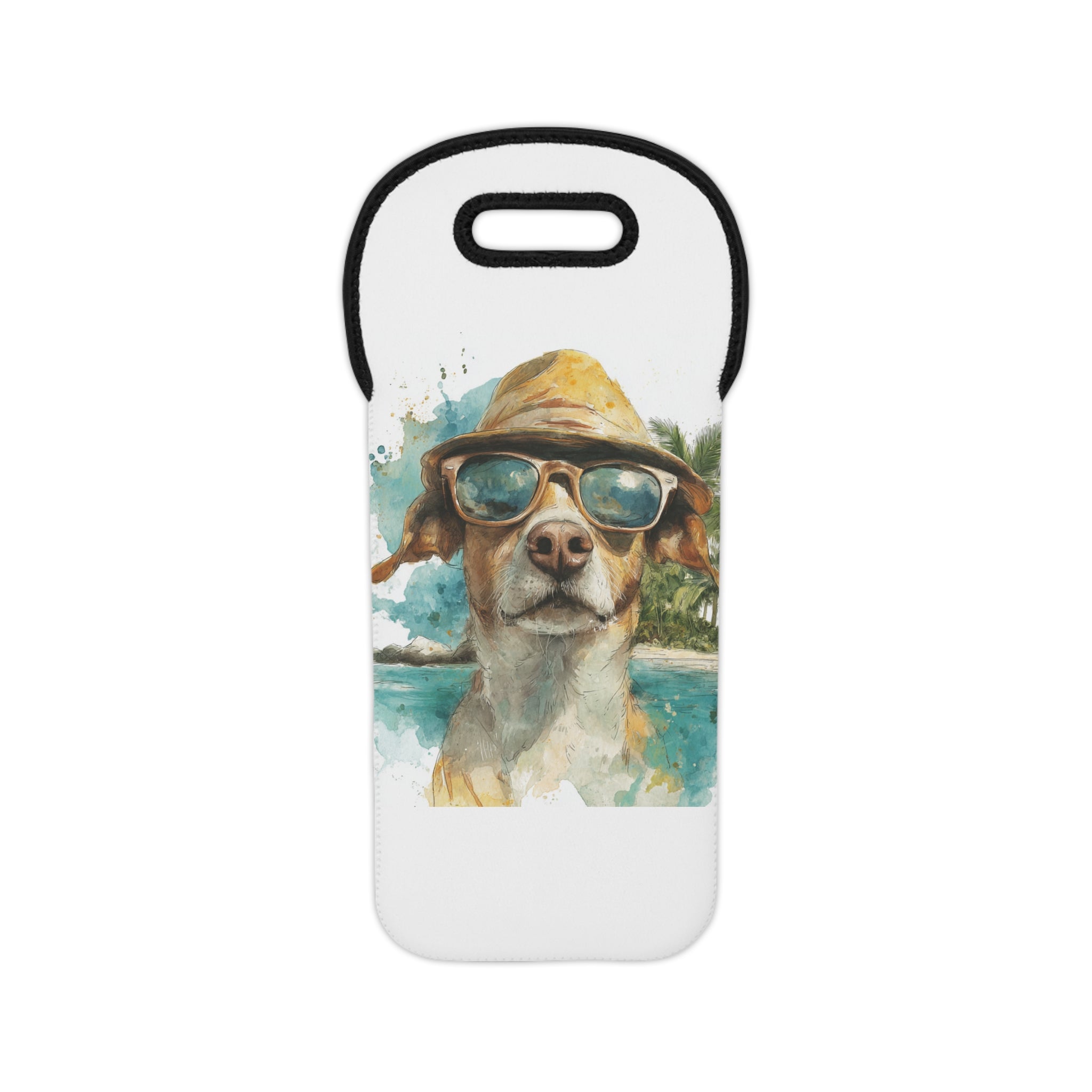 Chic Wine Tote Bag with Dog Design | Perfect Gift for Dog Lovers, Summer Picnics, Beach Days, and Wine Enthusiasts
