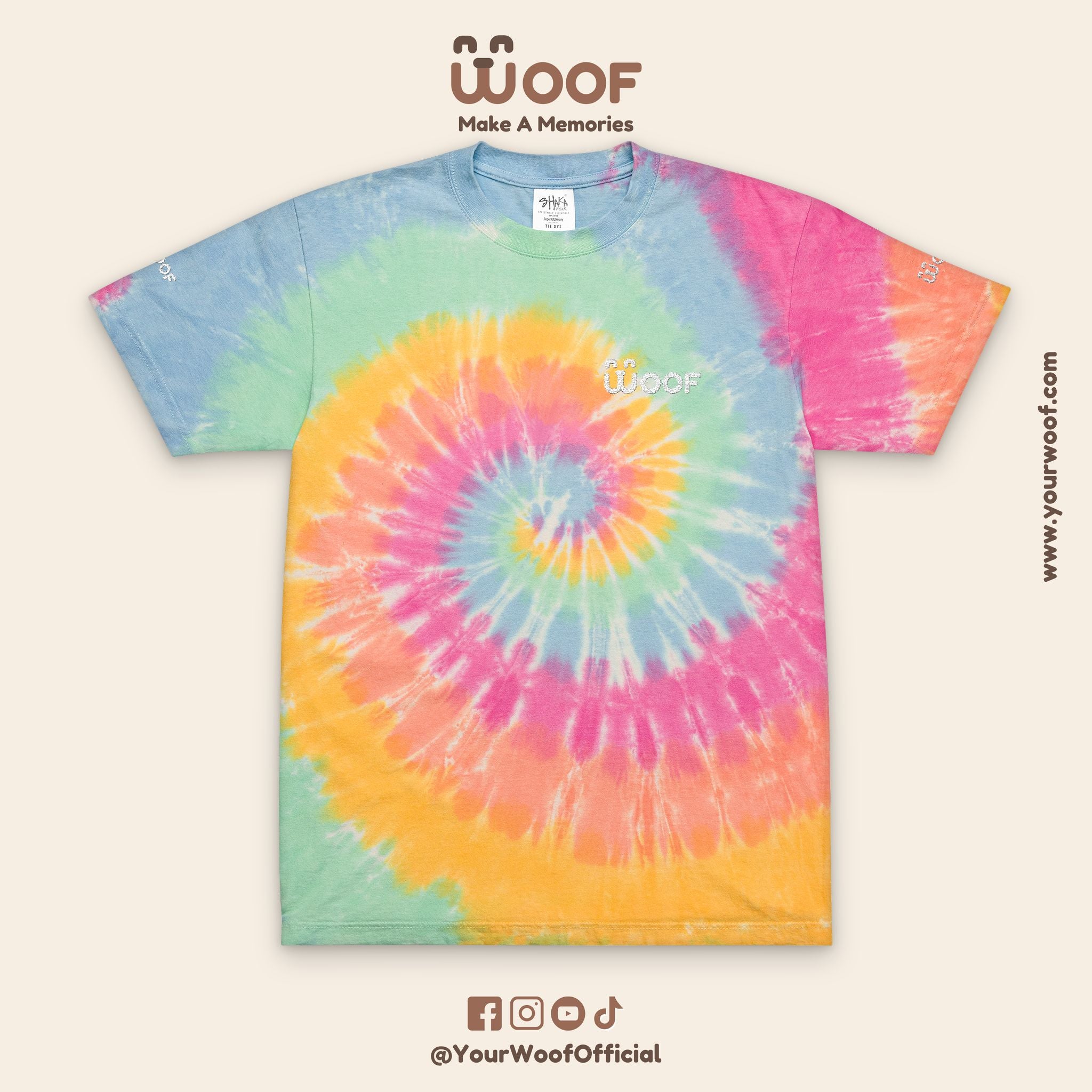 Colorful Oversized Tie-Dye T-Shirt, Relaxed Fit, Summer Vibes, Casual Wear, Gift for Friends, Festival Fashion, Embroidery