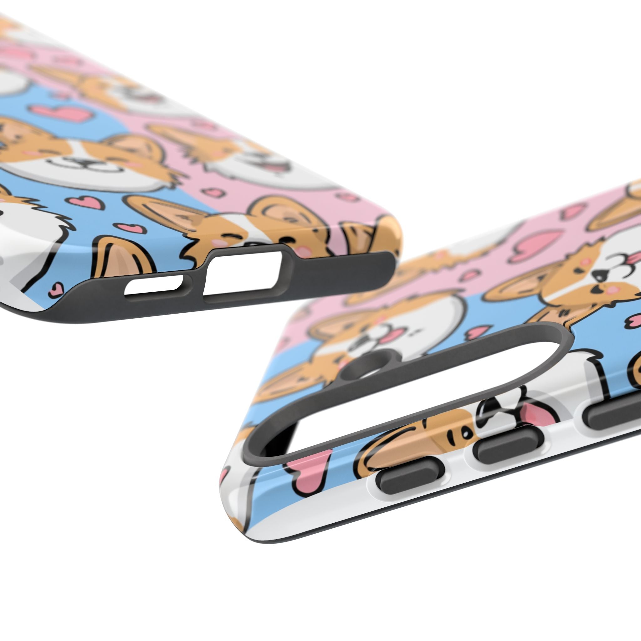 Cute Corgi Phone Case – Fun & Playful Protection with Love Hearts