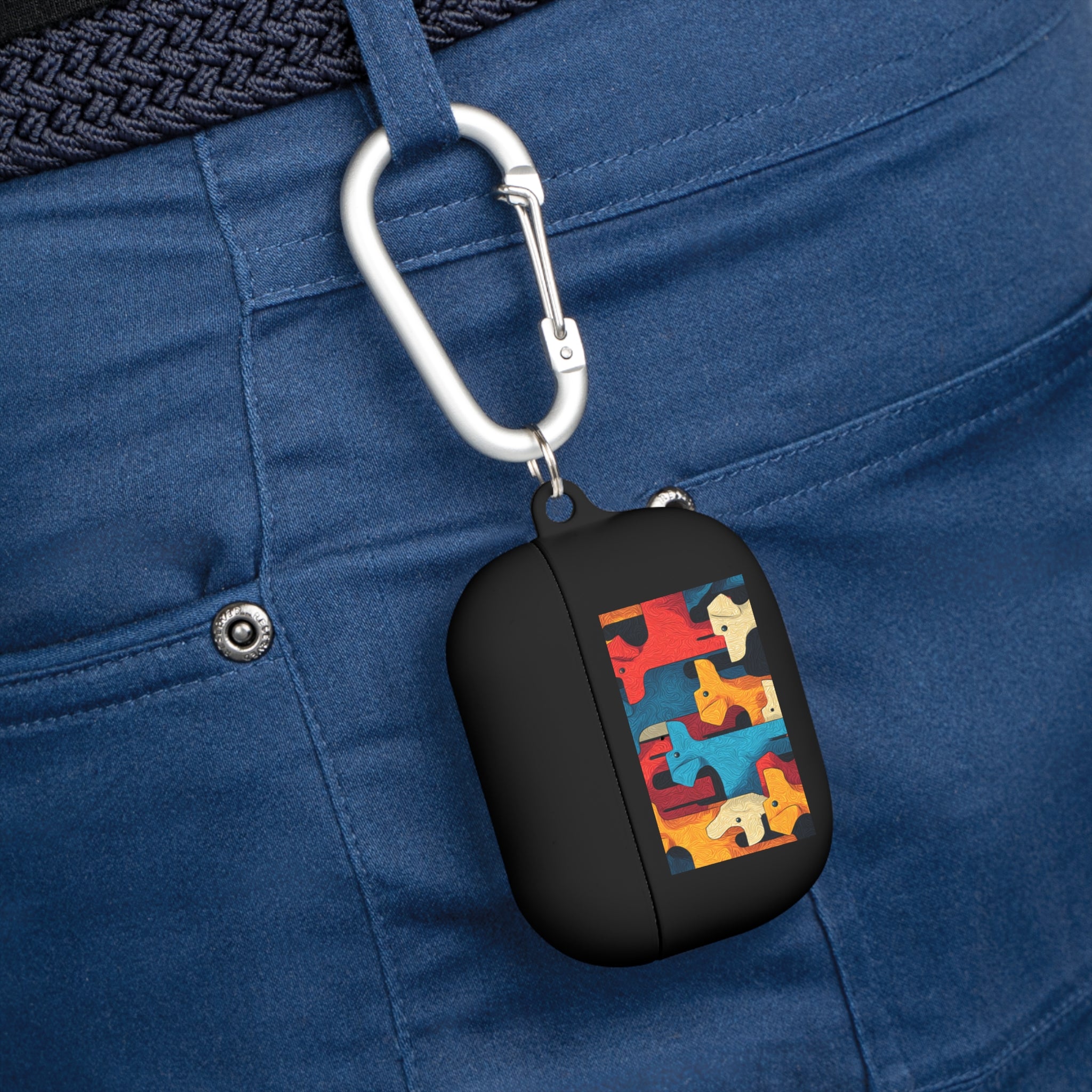 Colorful Dog Pattern AirPods Case Cover - Fun & Functional