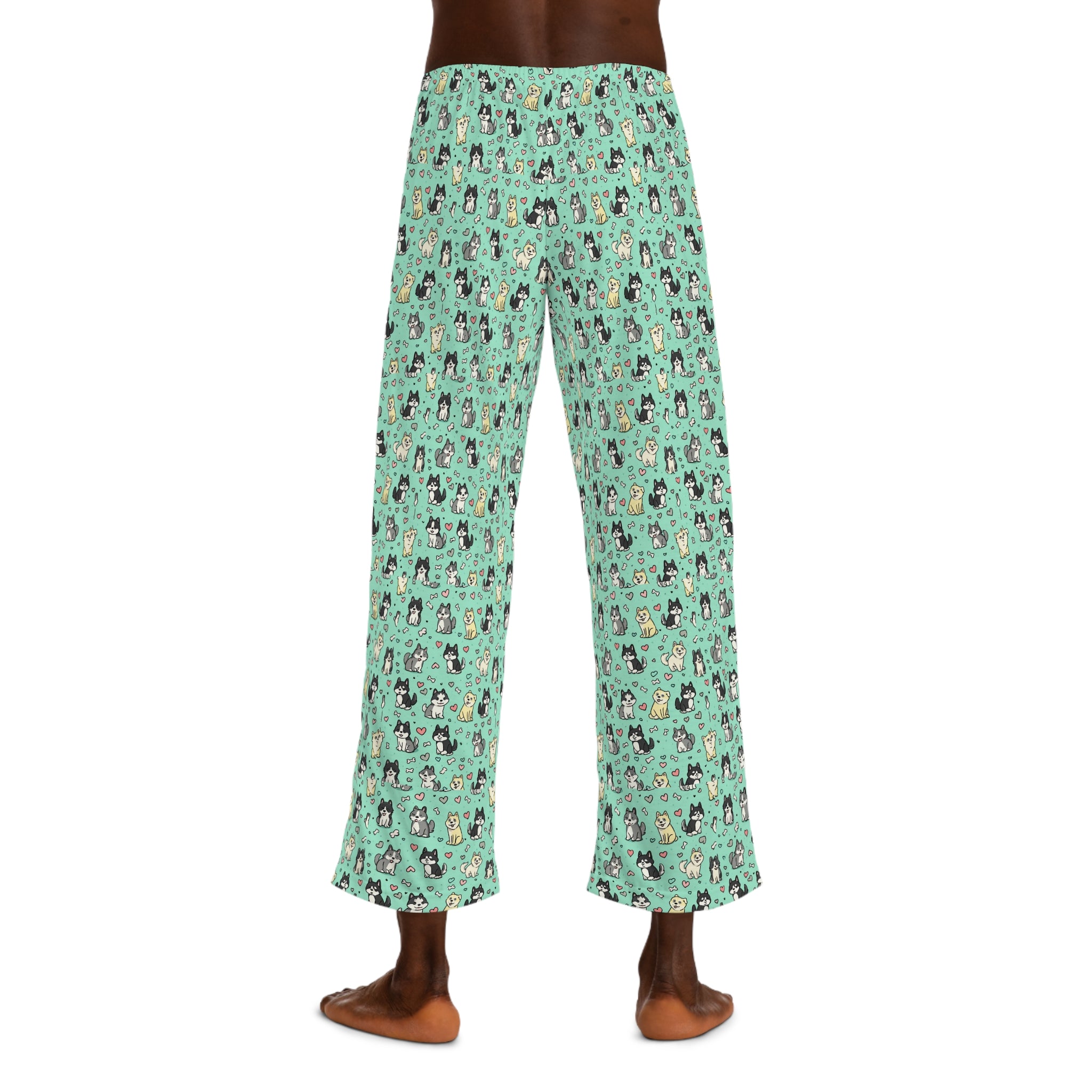 Cozy Men's Pajama Pants with Fun Animal Print, Perfect for Relaxing Nights, Sleepwear, Gift Ideas for Pet Lovers, Casual Lounging