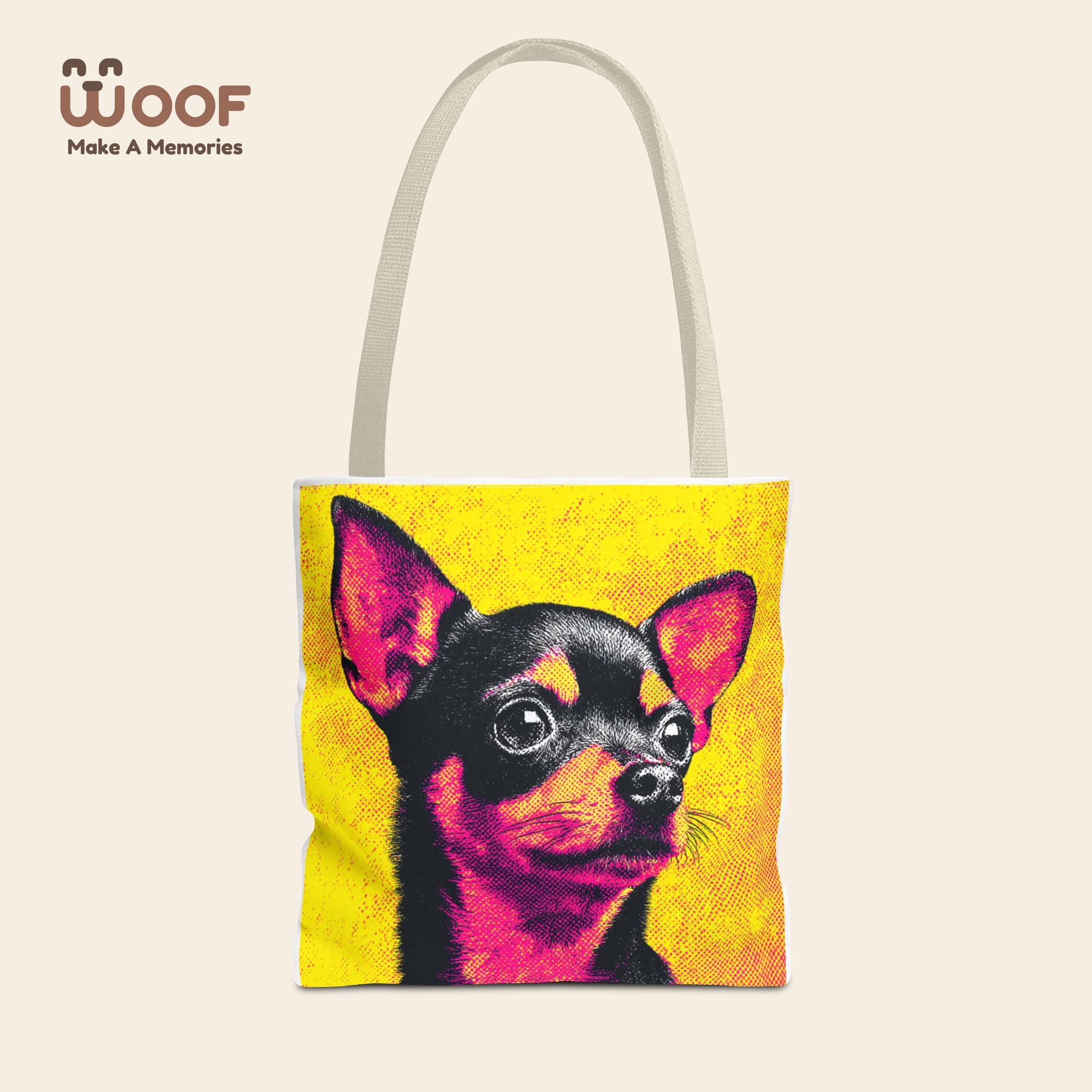 Vibrant Chihuahua Tote Bag - Colorful Pet Lover's Accessory