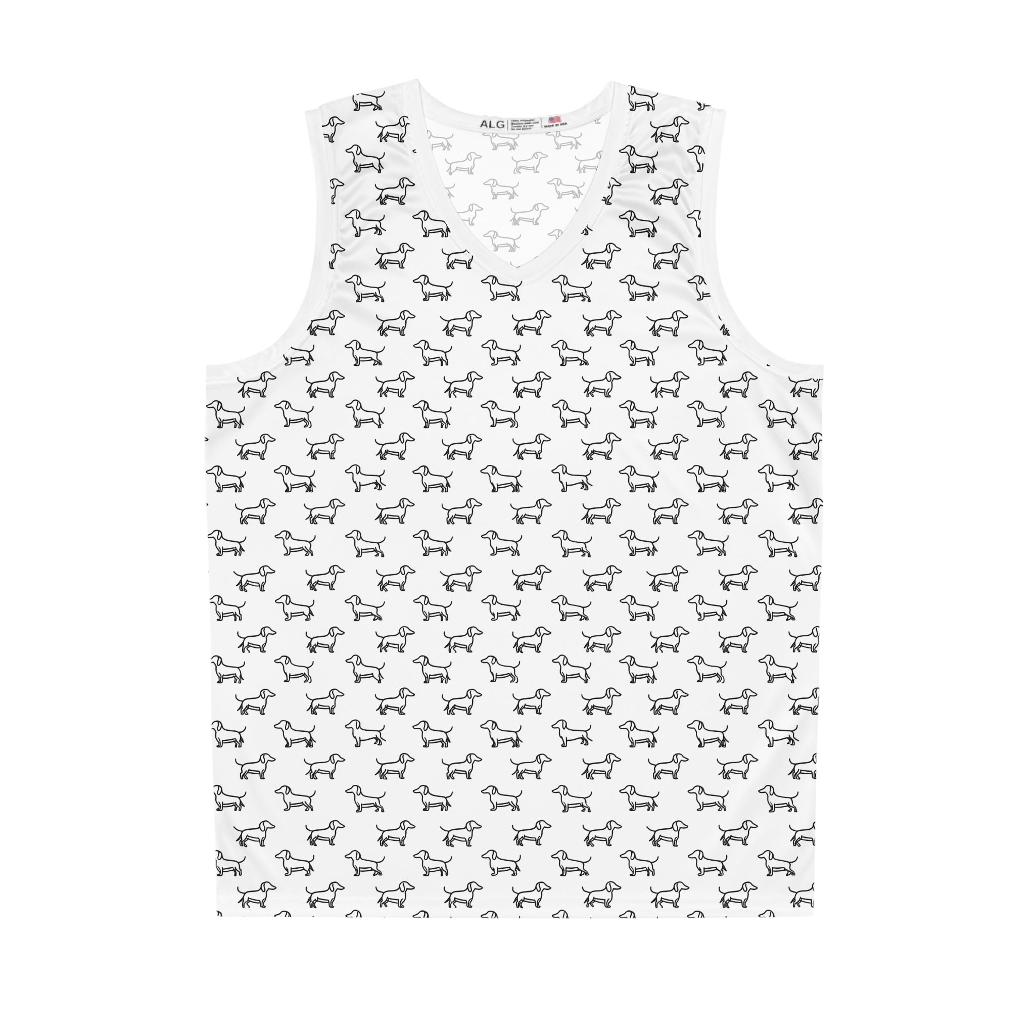 Dog Pattern Basketball Jersey, Sportswear Gift, Pet Lover Jersey, Customized Athletic Top, Summer Activewear