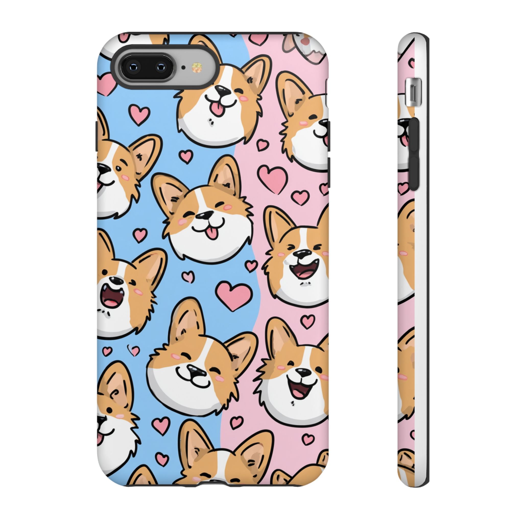 Cute Corgi Phone Case – Fun & Playful Protection with Love Hearts