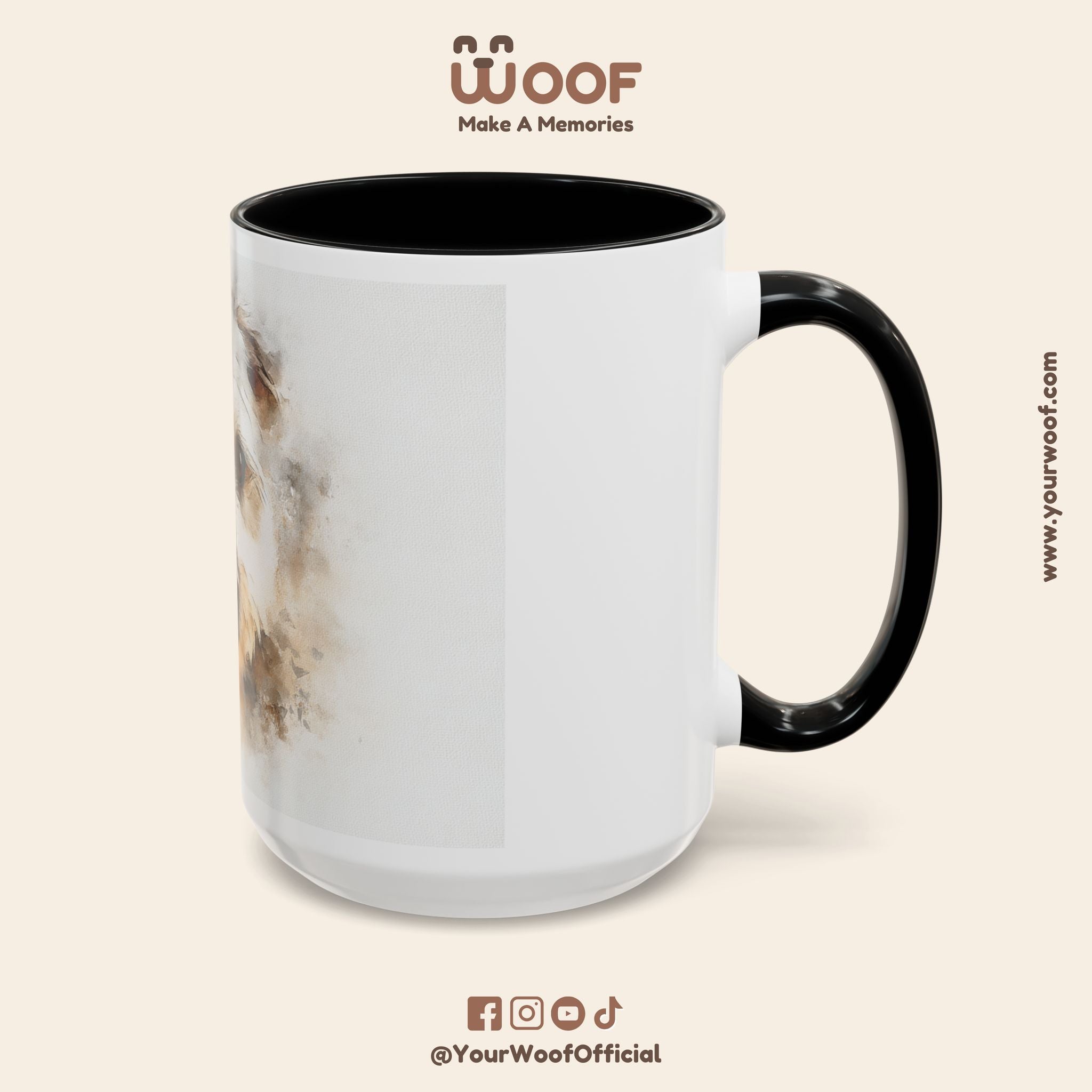 Dog Lover's Accent Coffee Mug | Perfect Gift for Pet Owners, Dog-Themed Home Decor, Birthday, Christmas, Adoption Celebration