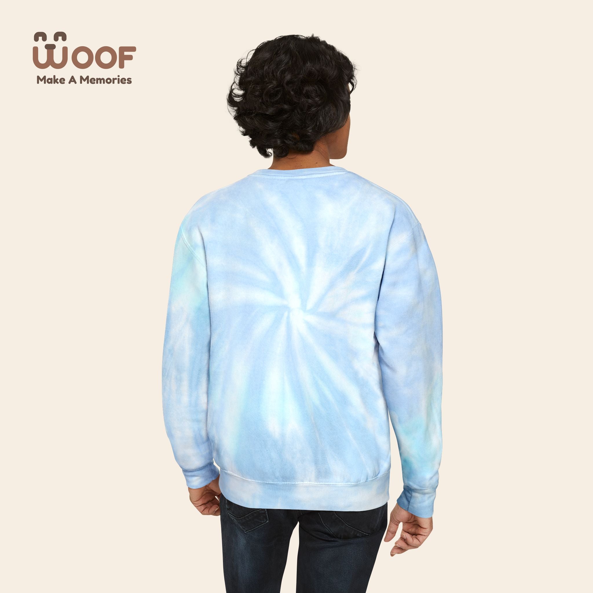 Trendy Tie-Dye Graphic Sweatshirt, Chill Unisex Pullover, Perfect Gift for Dog Lovers, Cozy Hoodie for Casual Days, Unique Dog Art Apparel