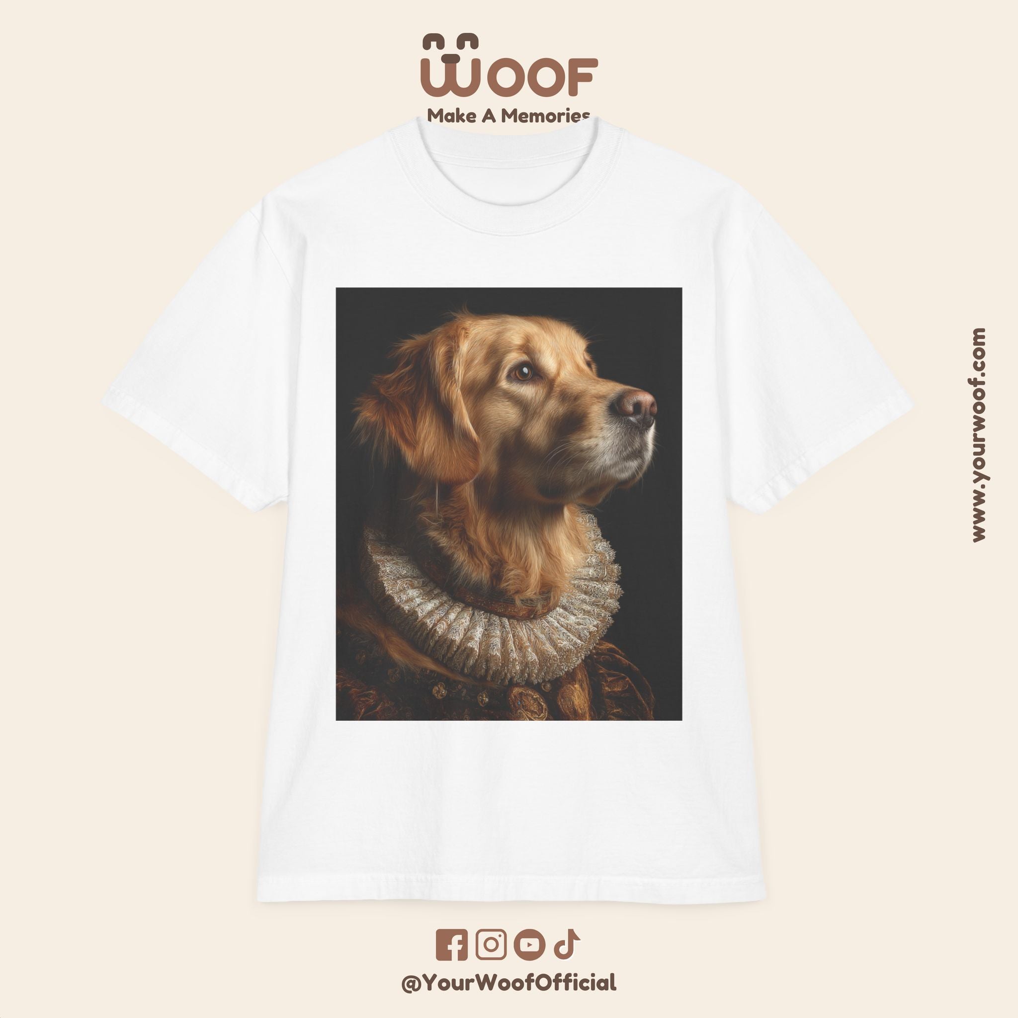 Golden Retriever Art T-Shirt - Pet Lover Gift, Dog Mom Tee, Animal Lover Apparel, Unique Dog Shirt, Unisex Casual Top