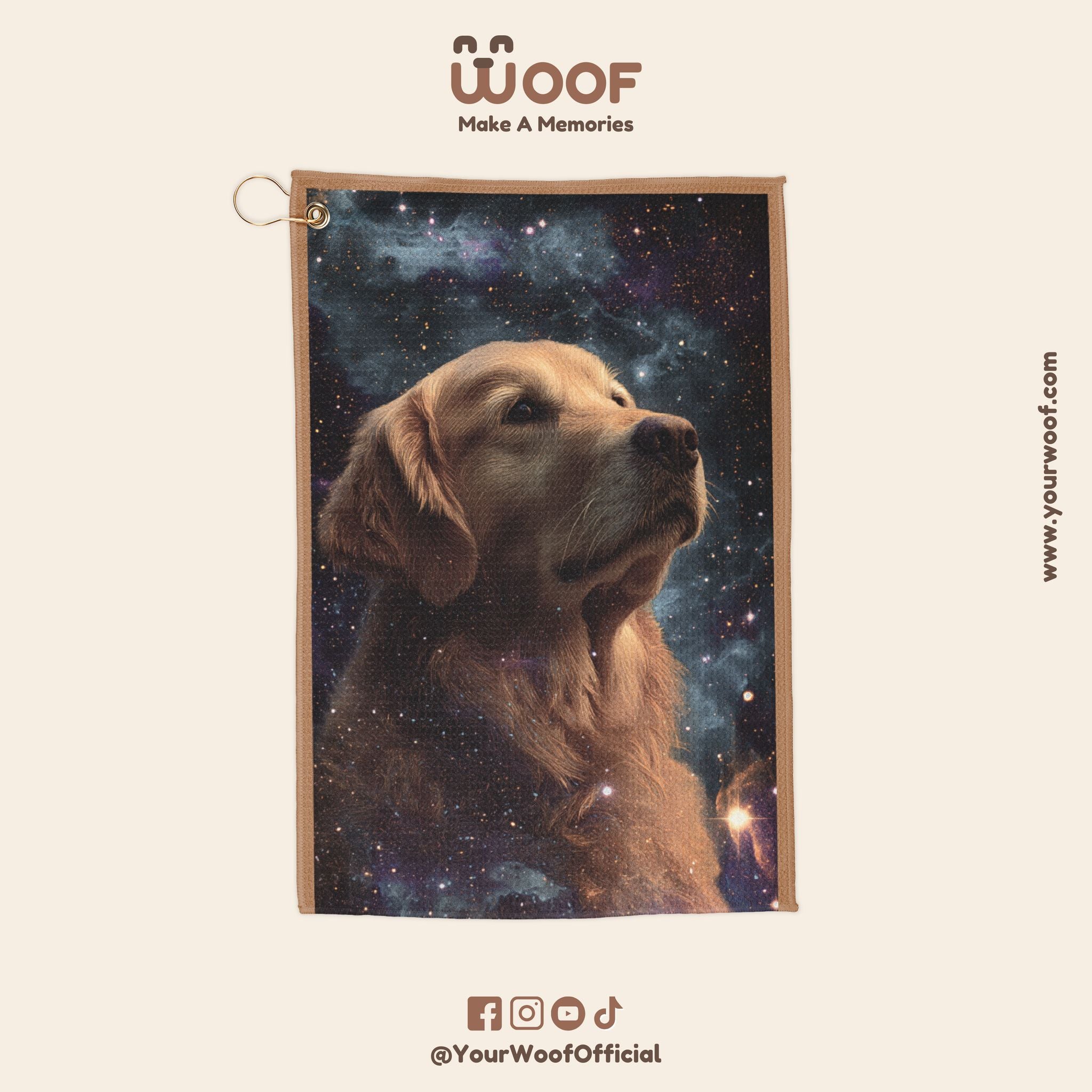 Cosmic Dog Golf Towel - Galaxy Design for Dog Lovers