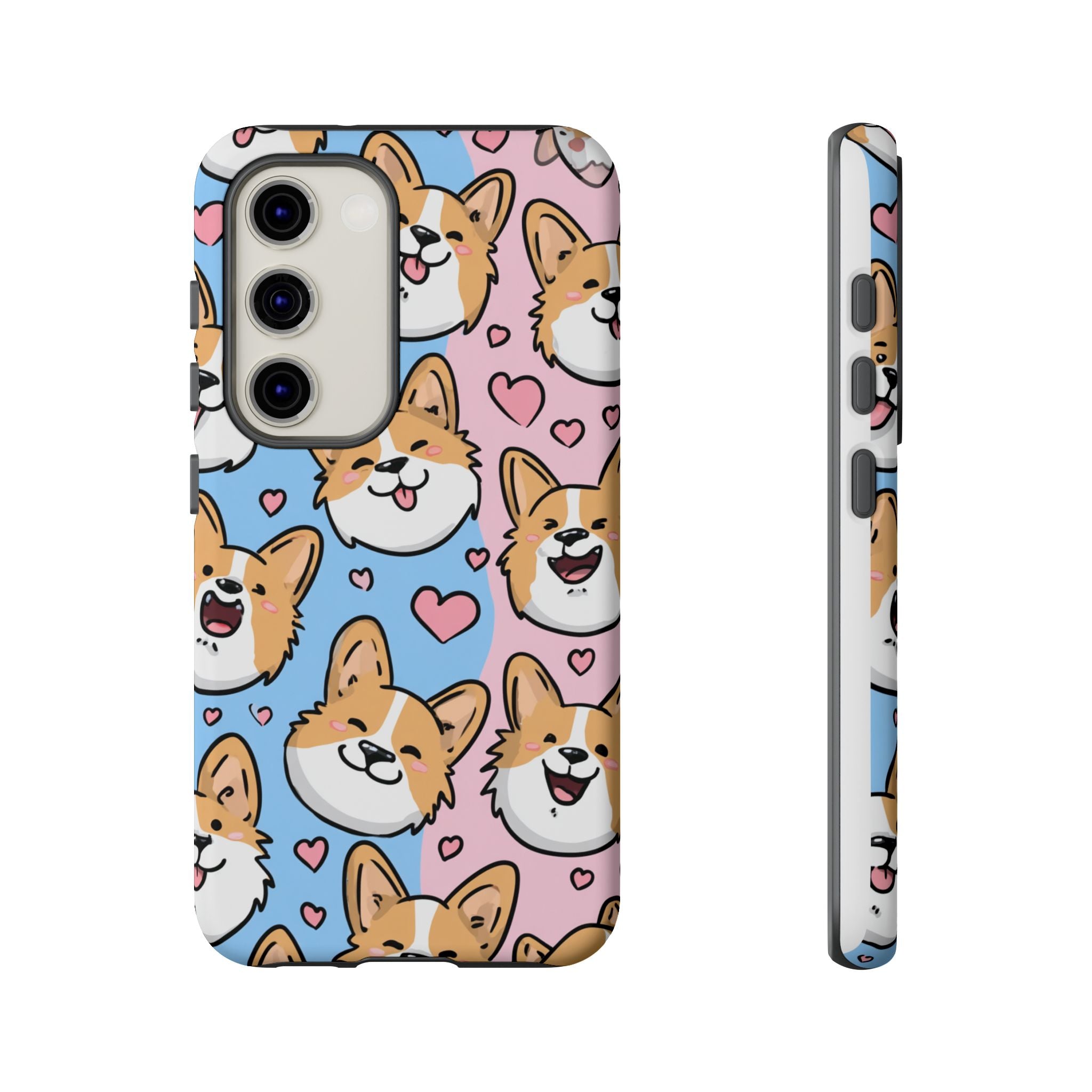 Cute Corgi Phone Case – Fun & Playful Protection with Love Hearts