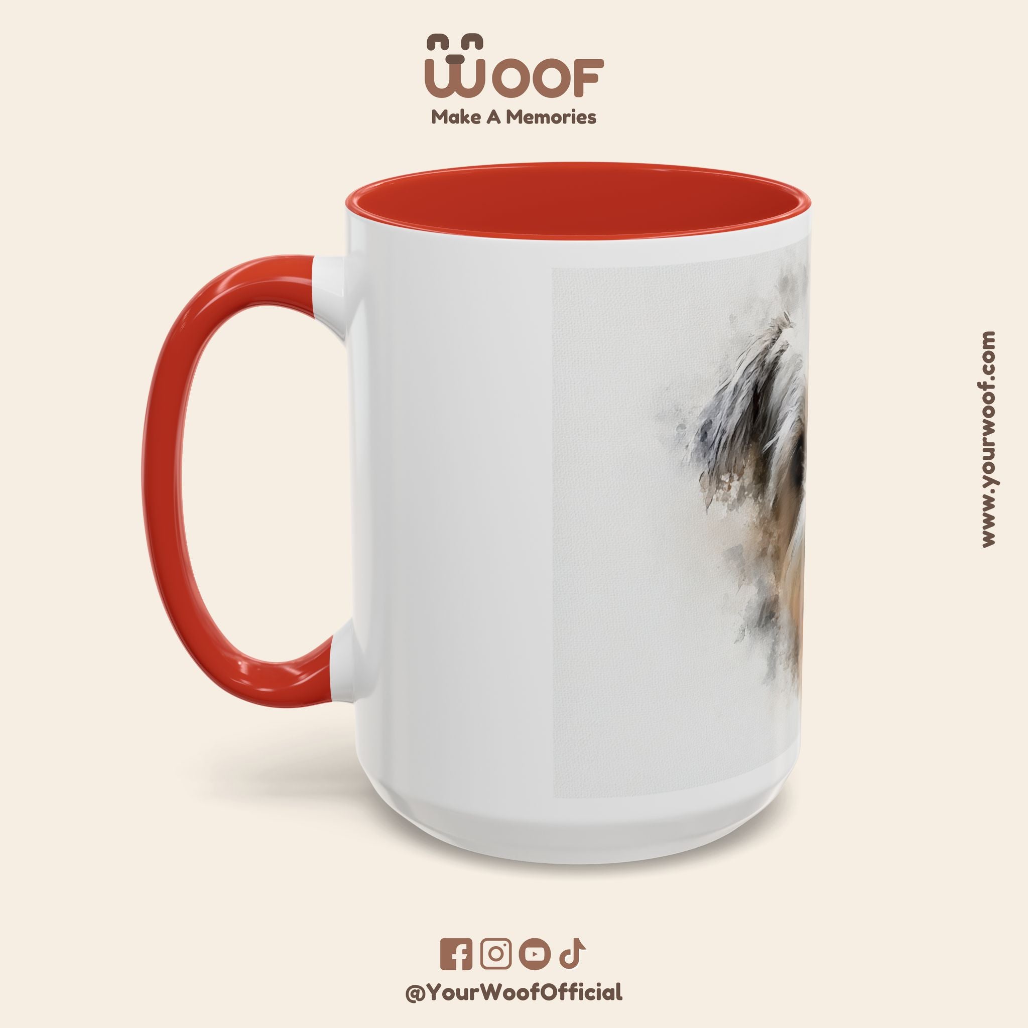 Dog Lover's Accent Coffee Mug | Perfect Gift for Pet Owners, Dog-Themed Home Decor, Birthday, Christmas, Adoption Celebration