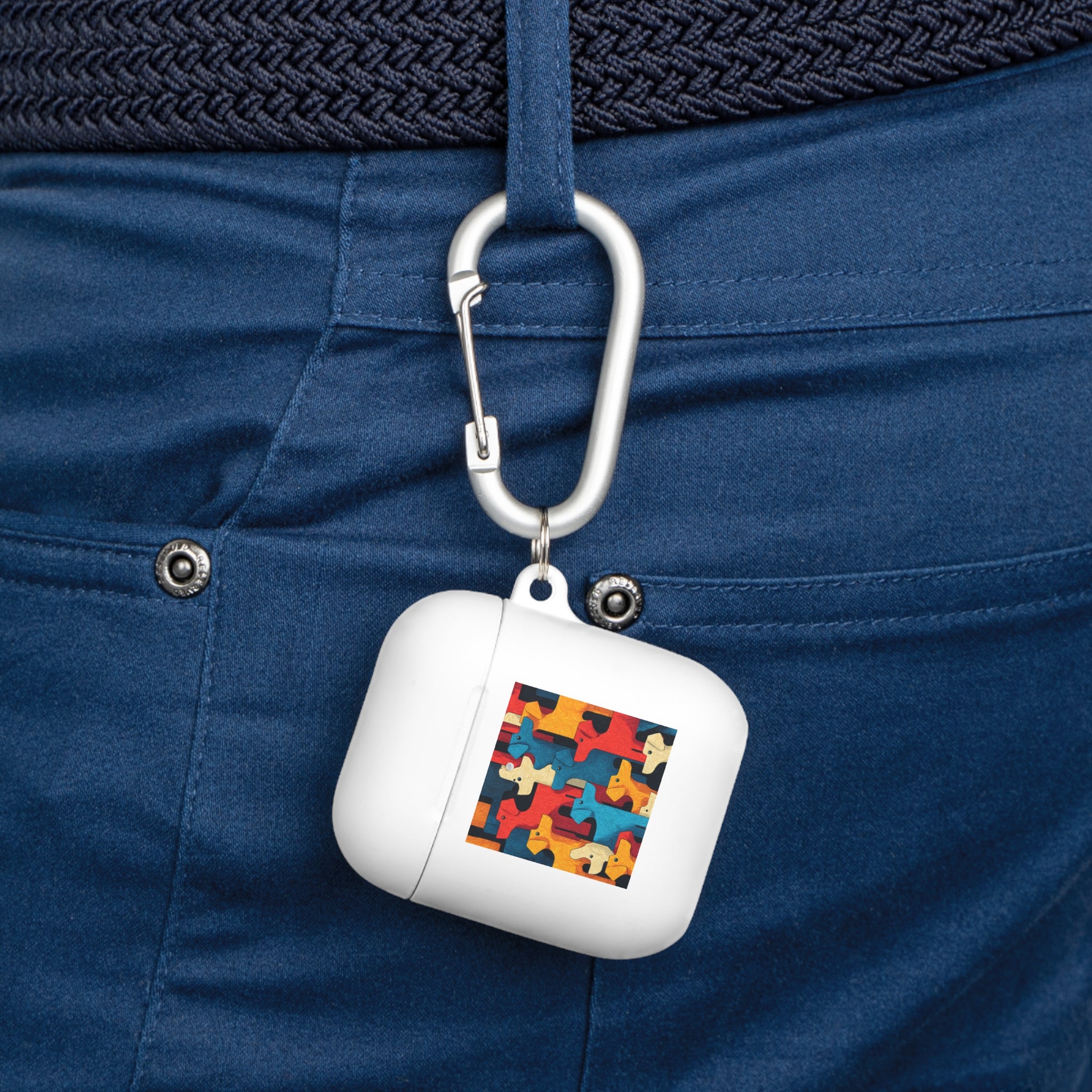 Colorful Dog Pattern AirPods Case Cover - Fun & Functional