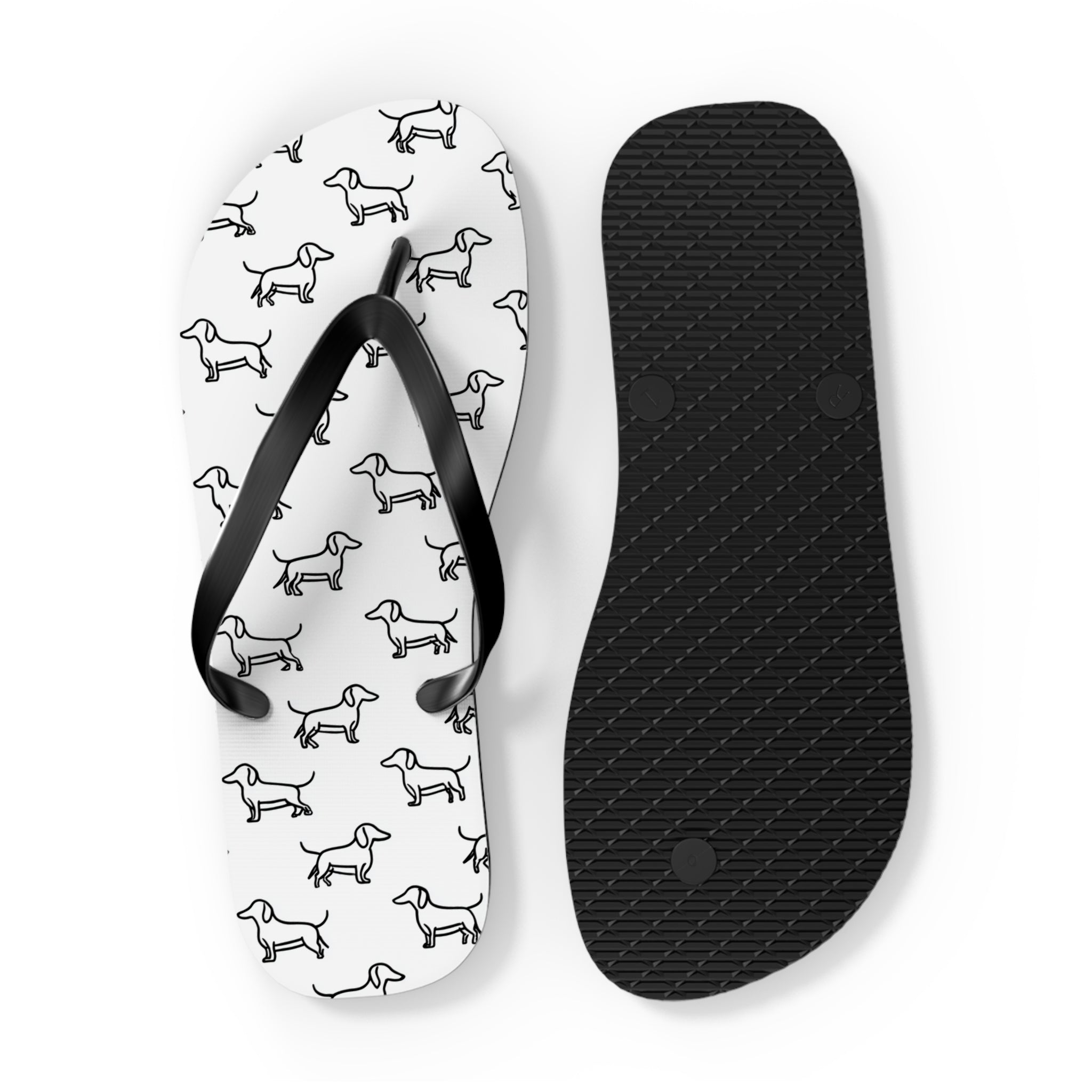 Dachshund Flip Flops, Cute Summer Sandals, Pet Lover Beachwear, Dog-Themed Footwear, Gift for Dog Owners, Casual Outdoor Slides