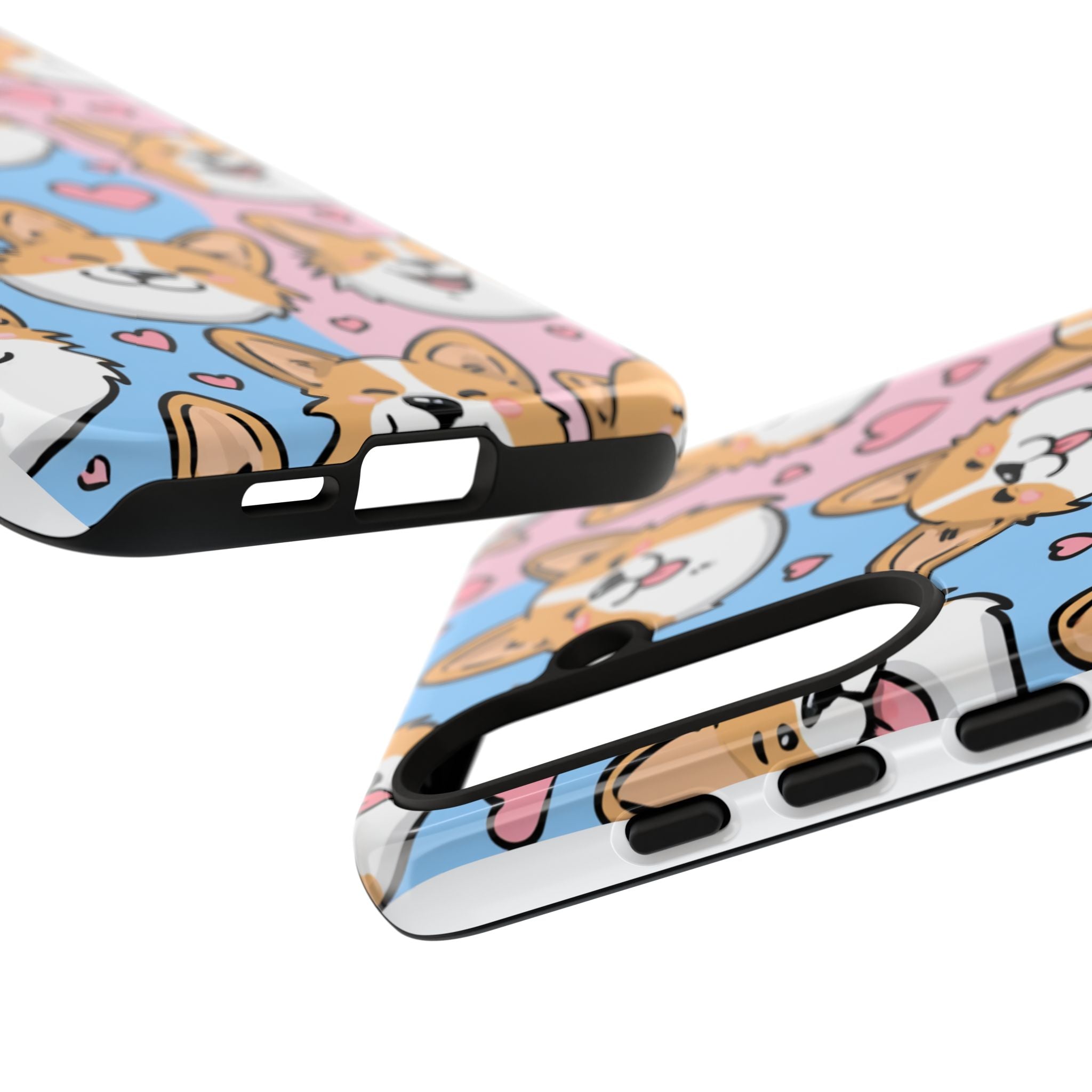 Cute Corgi Phone Case – Fun & Playful Protection with Love Hearts