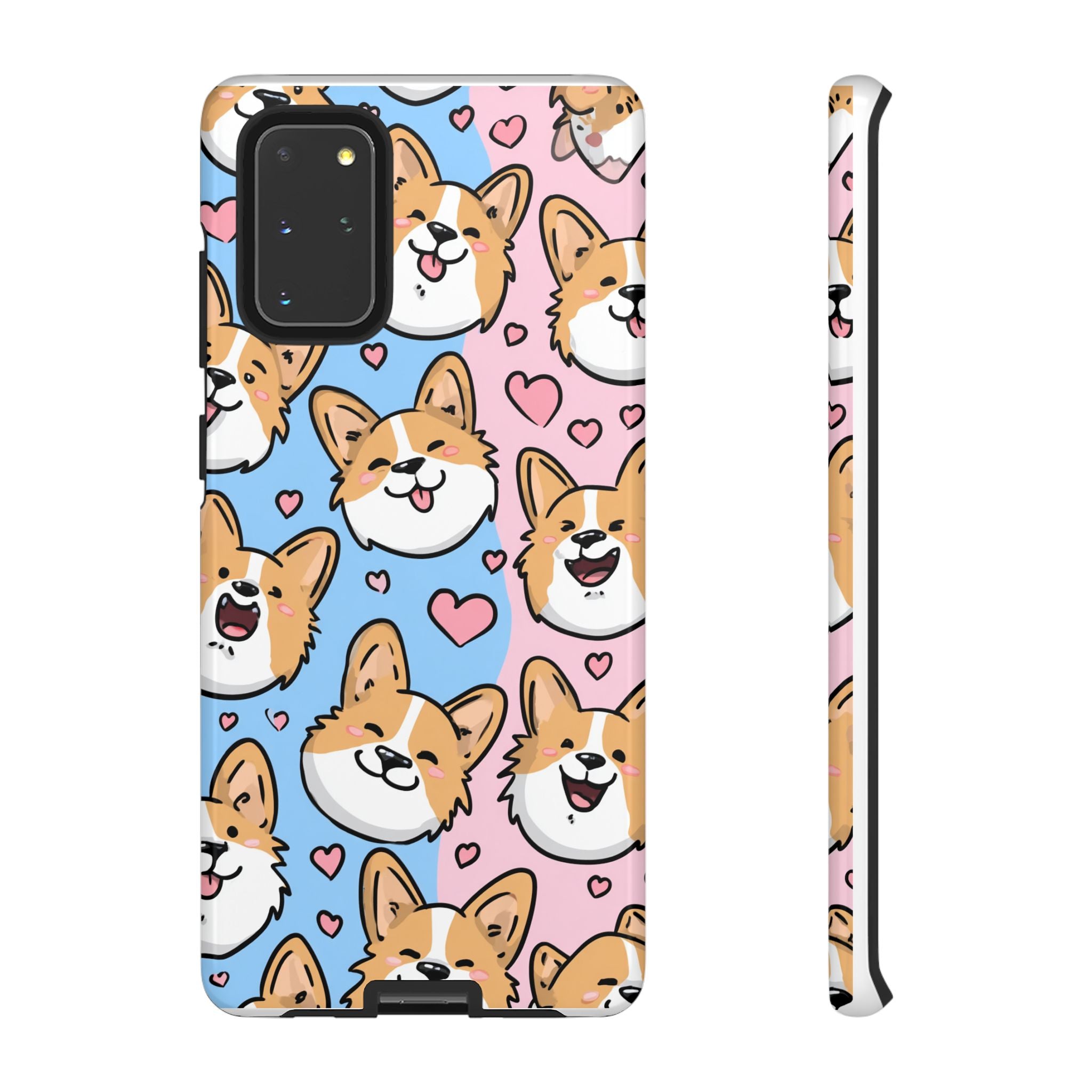 Cute Corgi Phone Case – Fun & Playful Protection with Love Hearts