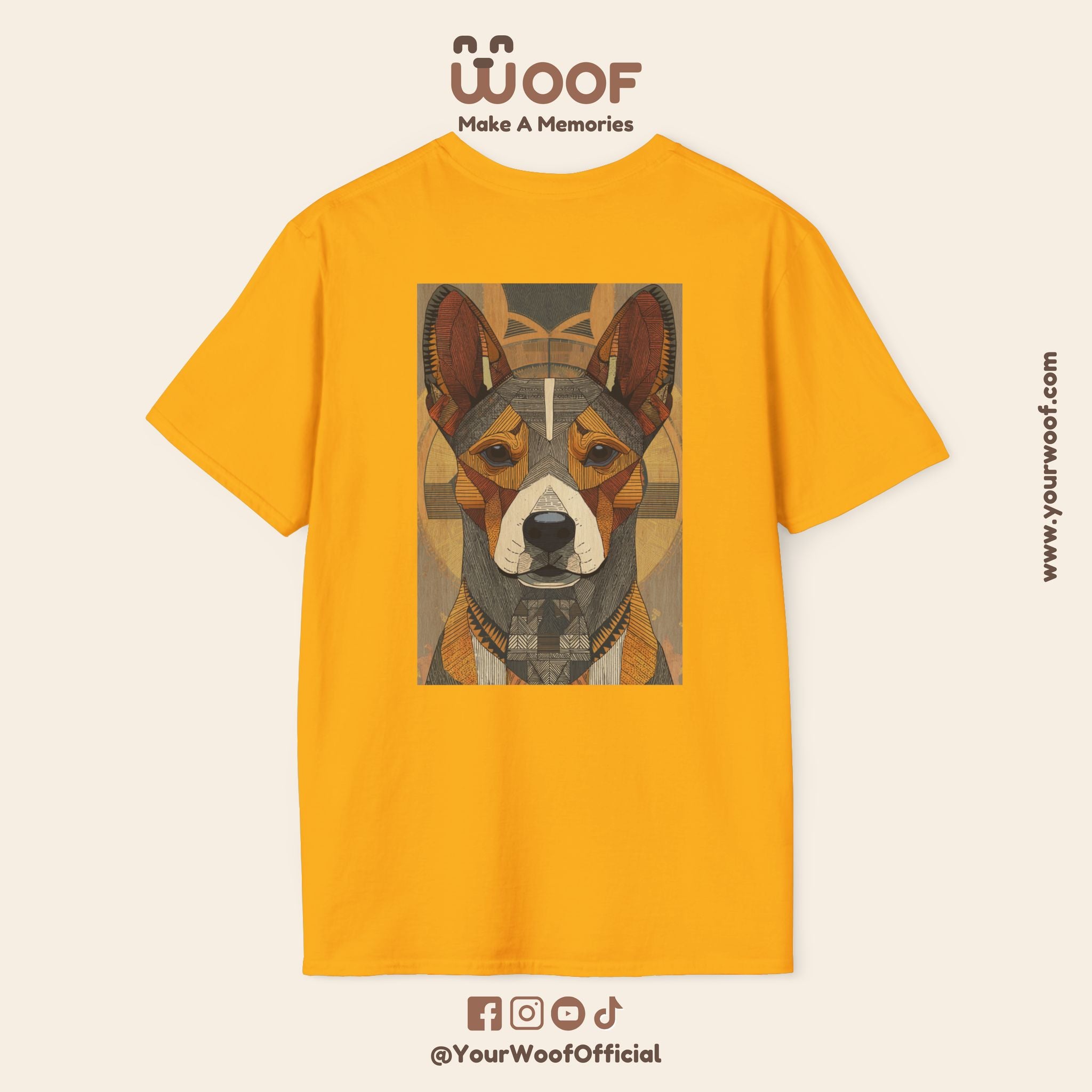 Dog Lover Softstyle T-Shirt | Personalized Pet Tee, Animal Lover Gift, Cute Graphic Shirt, Holiday Apparel, Woof T-Shirt