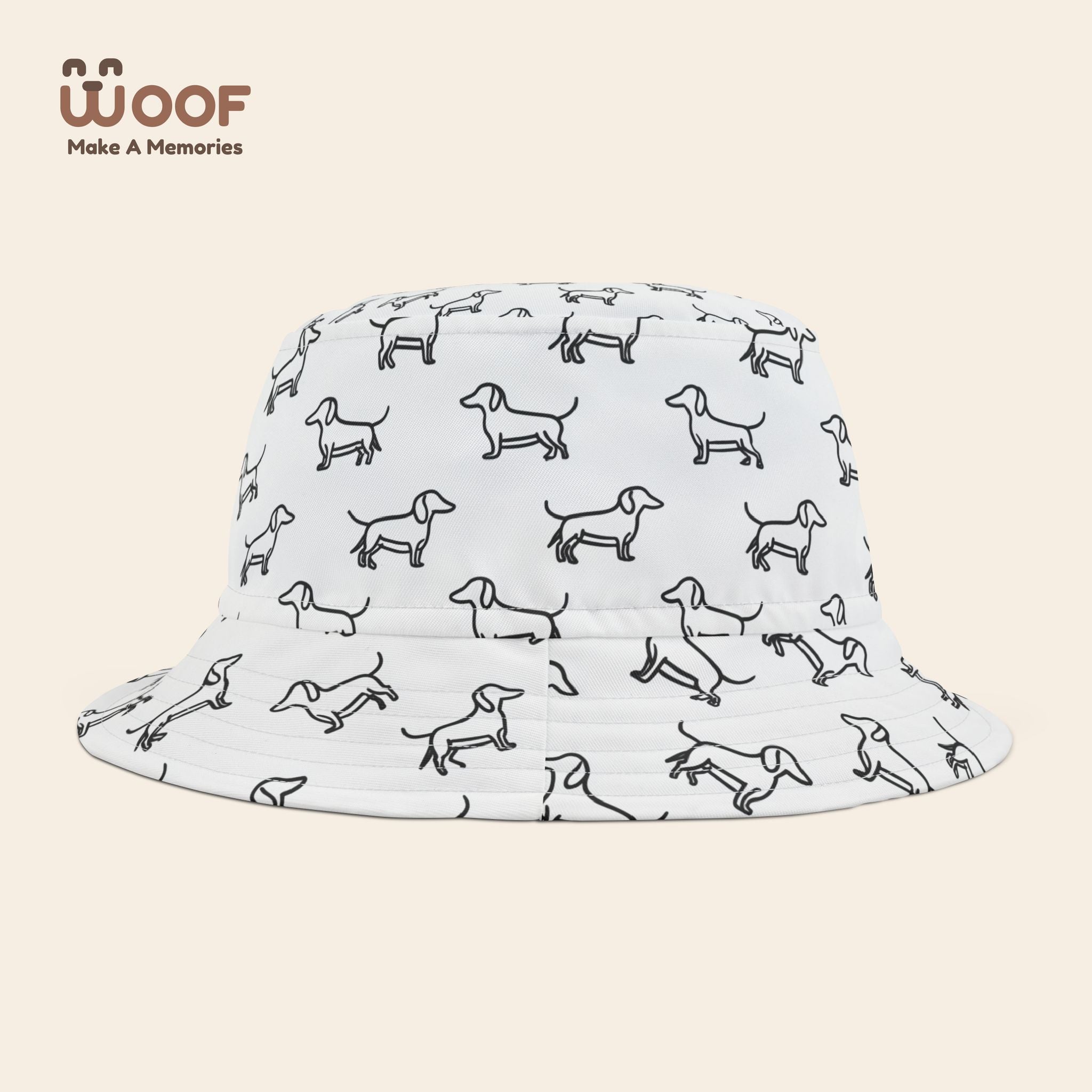 Dog Lover's Bucket Hat, Pet Accessory, Summer Hat, Cute Dog Print Headwear, Gift for Dog Owners, Outdoor Fun
