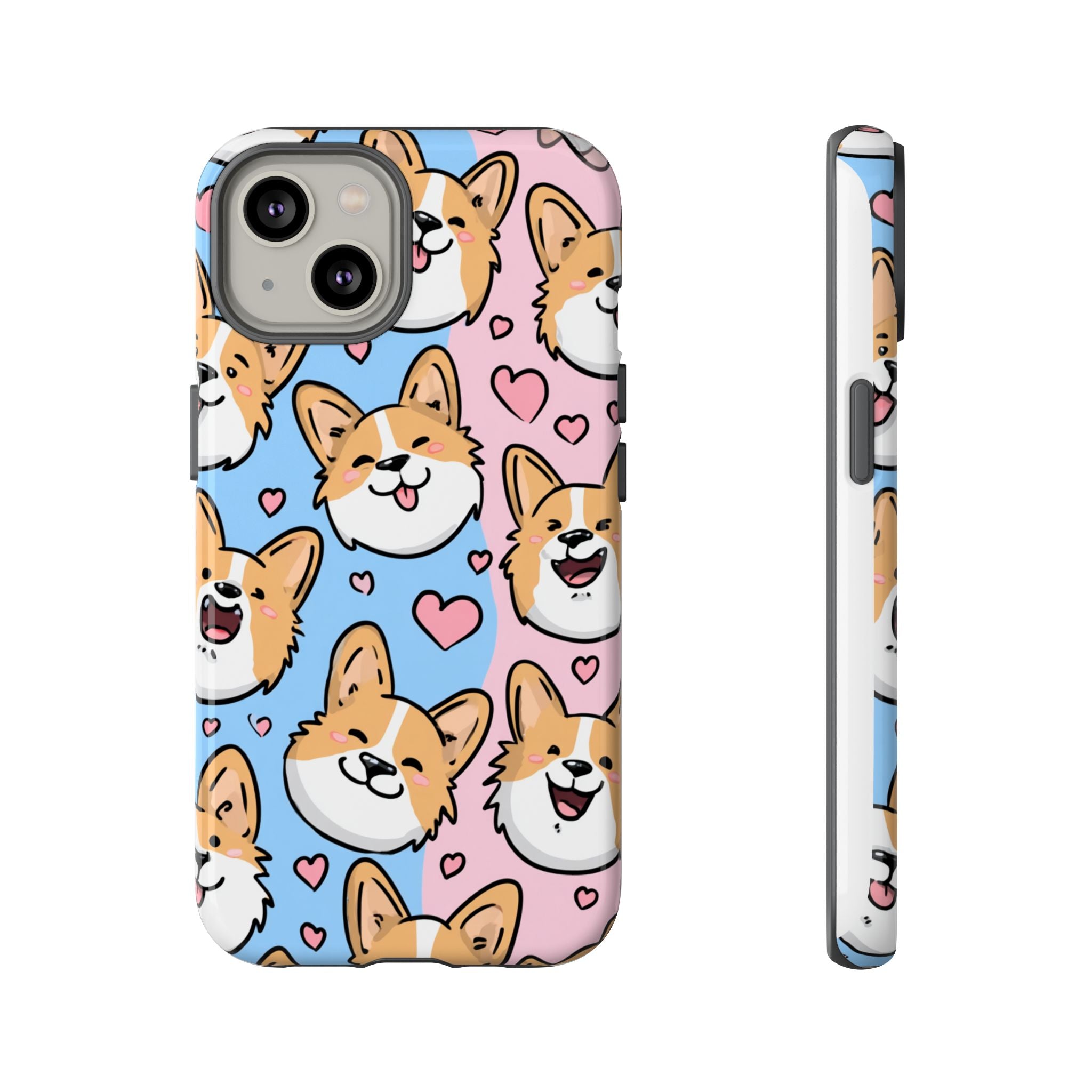 Cute Corgi Phone Case – Fun & Playful Protection with Love Hearts