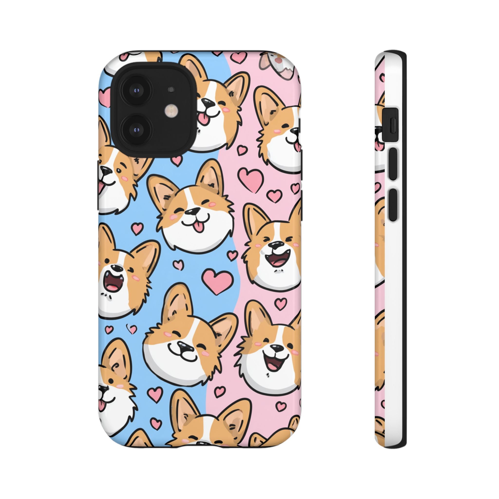 Cute Corgi Phone Case – Fun & Playful Protection with Love Hearts