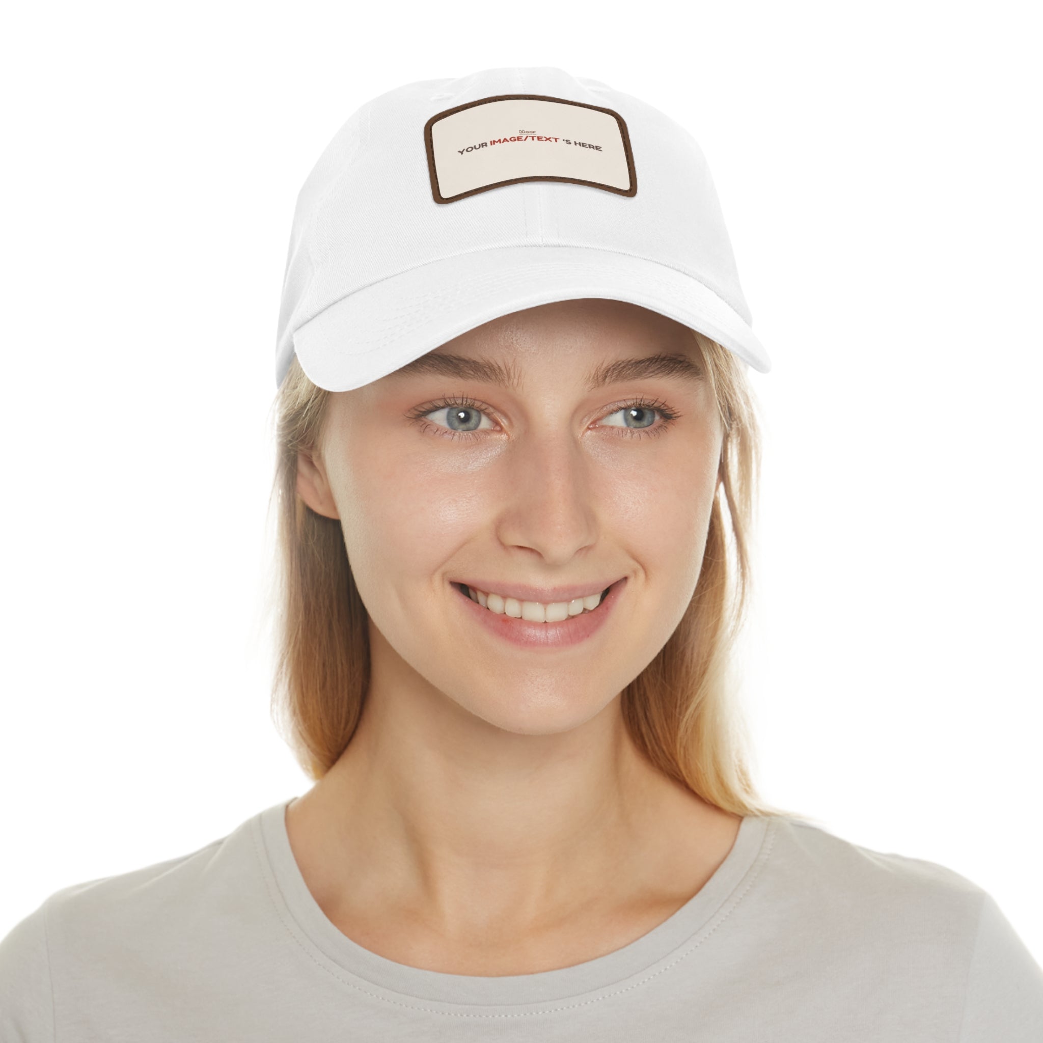 Custom Leather Patch Dad Hat, Personalized Cap, Gift for Dad, Casual Style, Outdoor Accessory, Unique Father's Day Gift