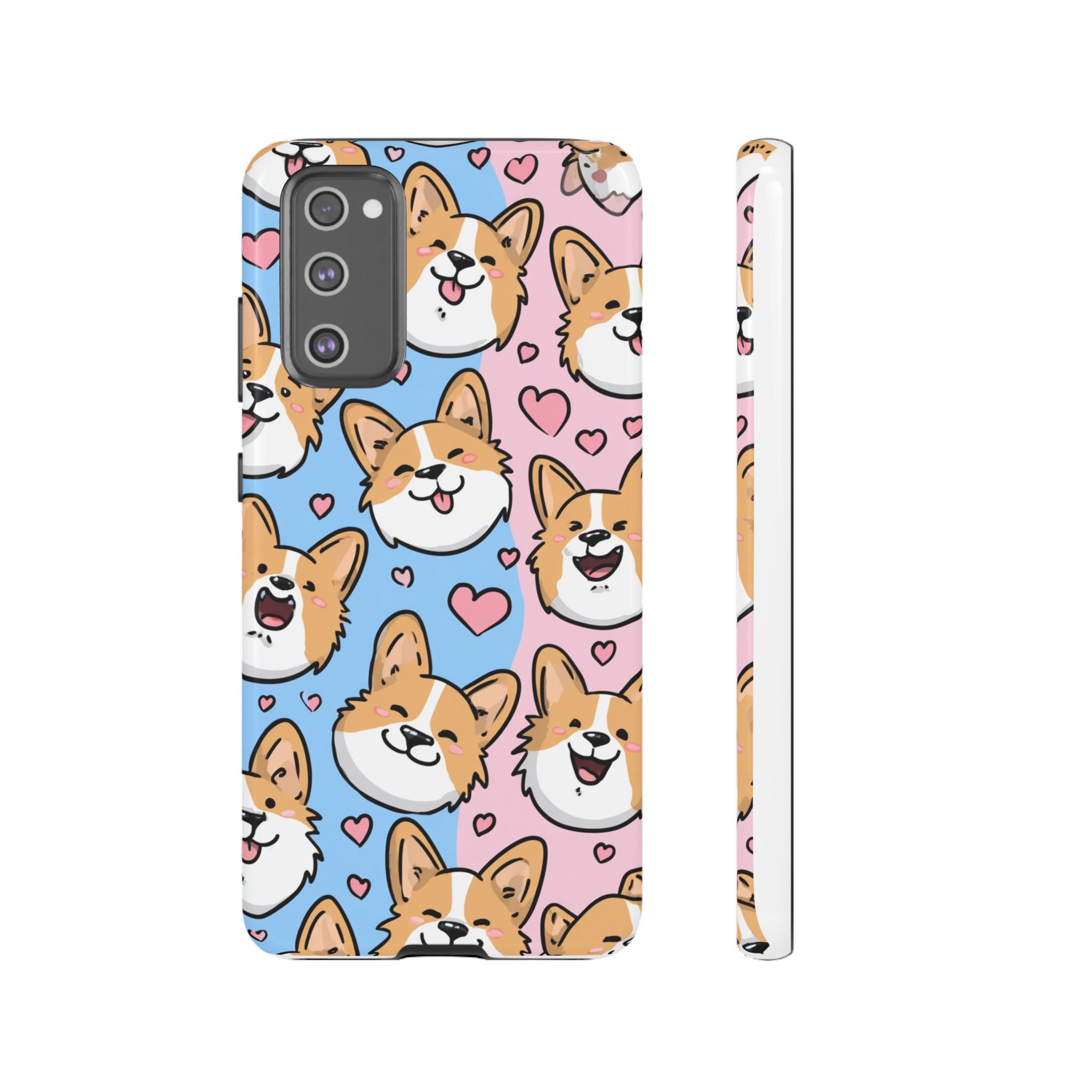 Cute Corgi Phone Case – Fun & Playful Protection with Love Hearts