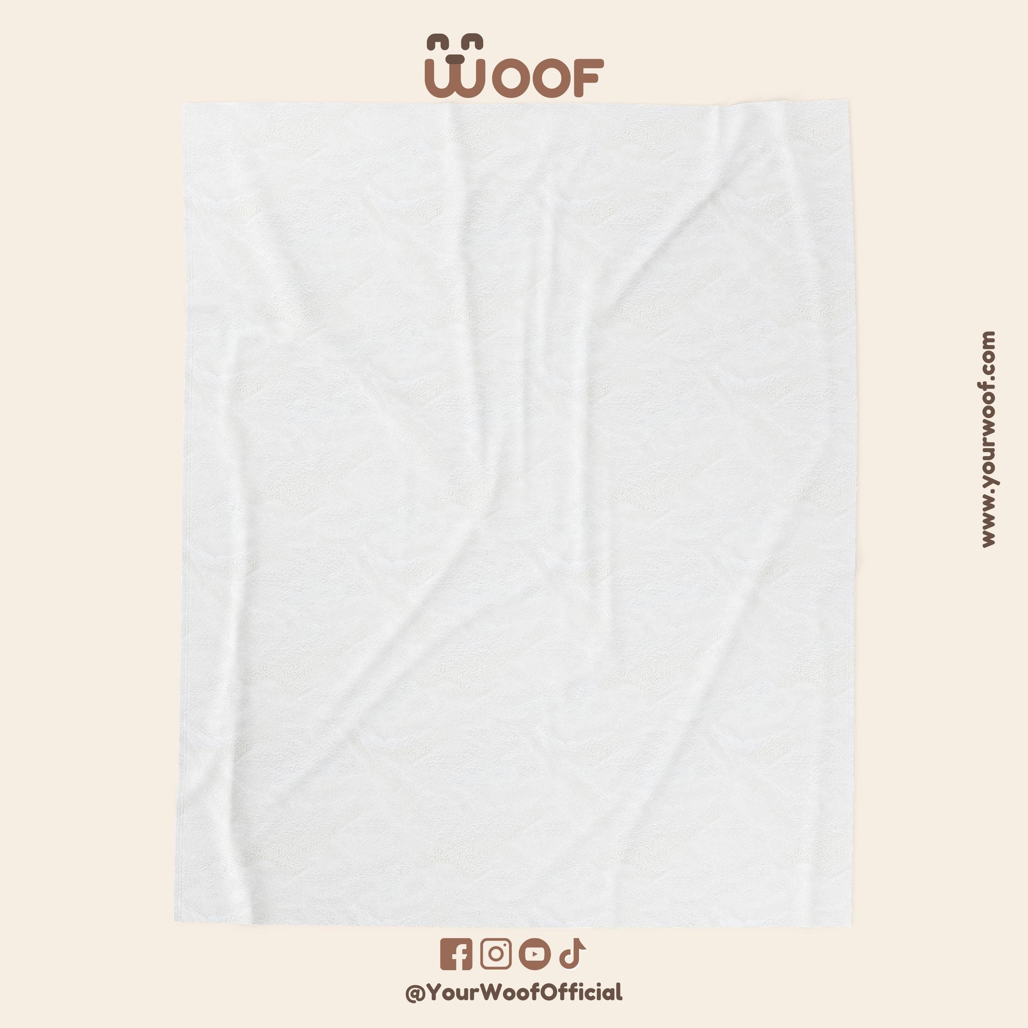 Cozy Dog Lover's Blanket with 'Woof' Design
