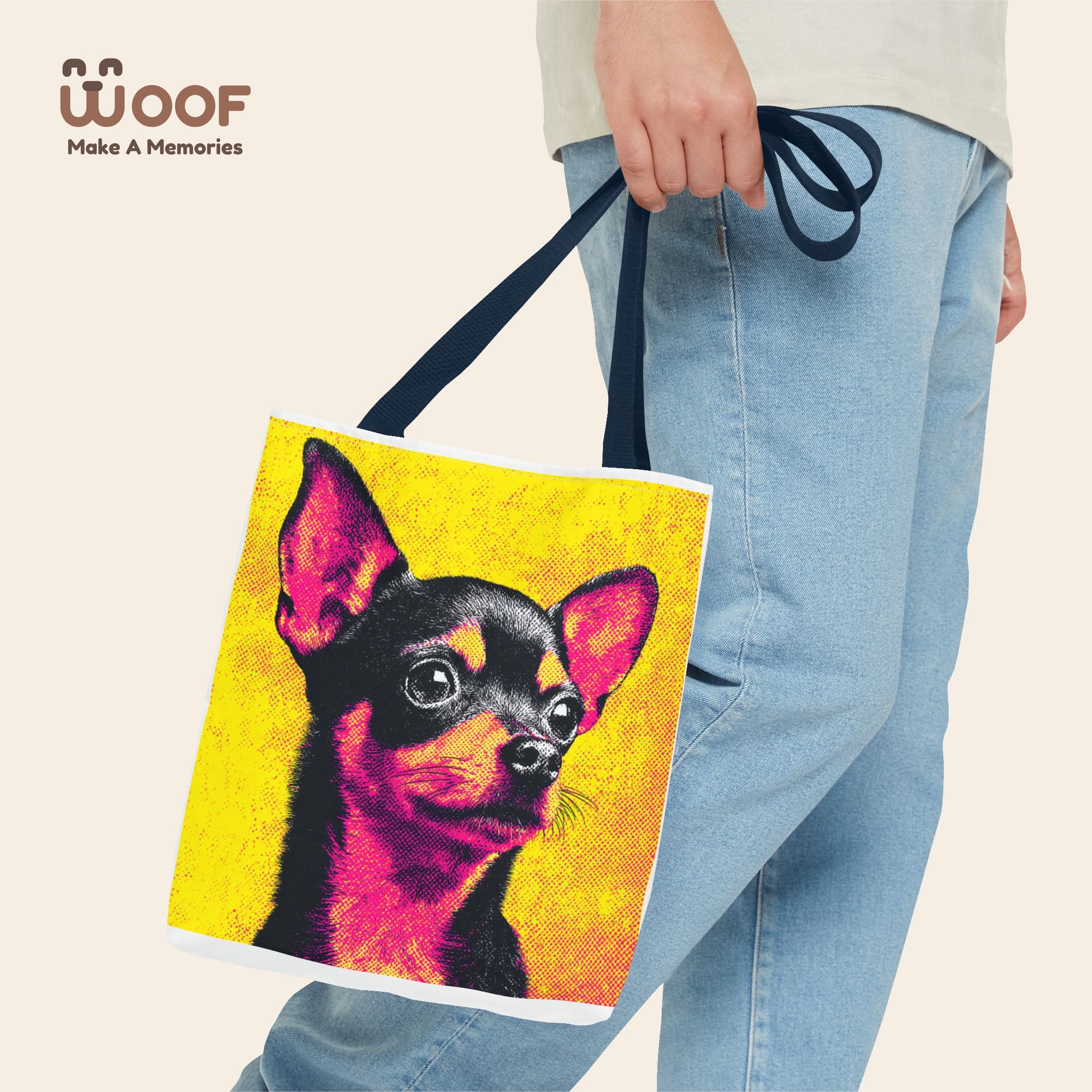 Vibrant Chihuahua Tote Bag - Colorful Pet Lover's Accessory